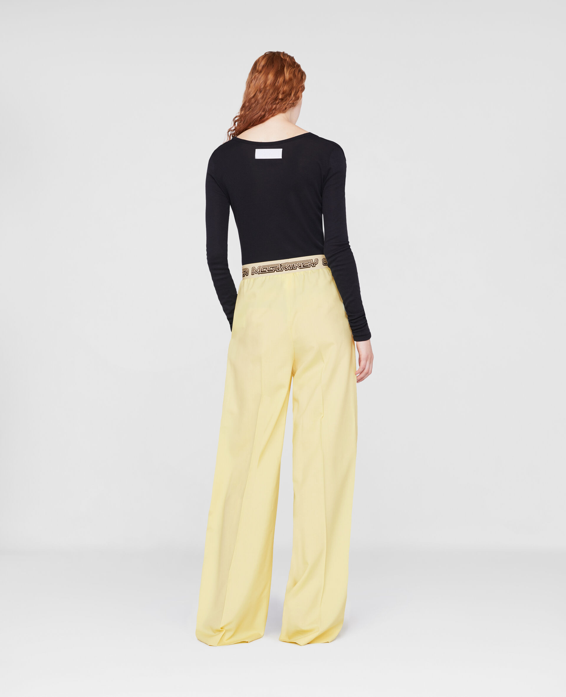 Logo Tape Trousers-Yellow-large image number 2