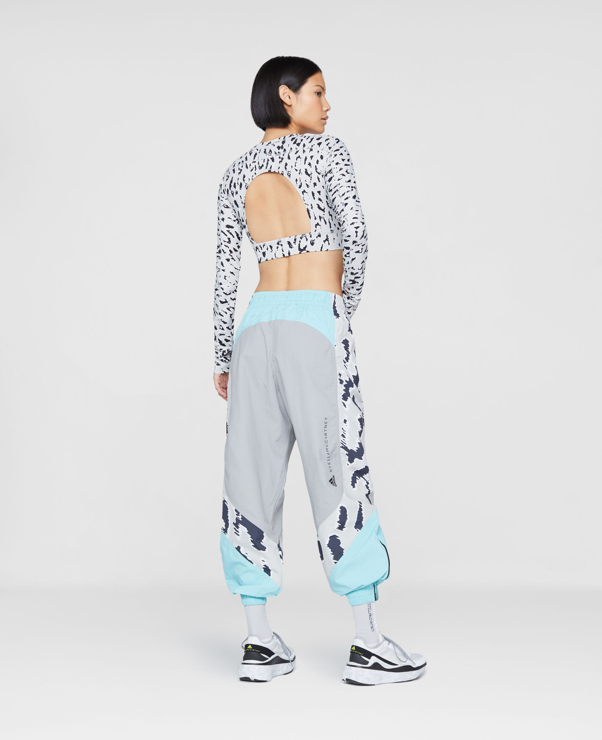 Animal Print Woven Track Pants -Multicoloured-large image number 2