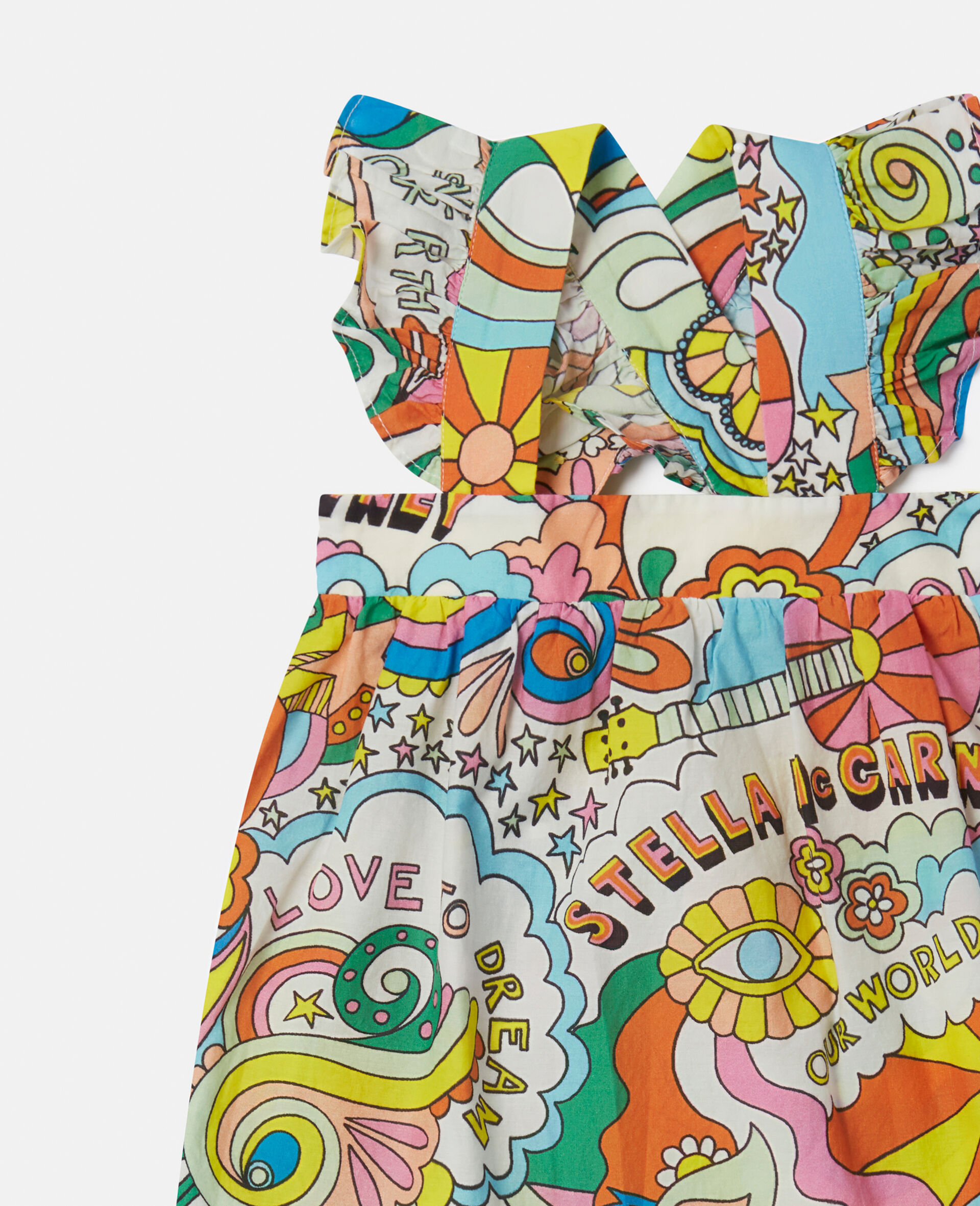 'Love to Dream' プリントワンピース＆ブルマセット-ホワイト-large image number 1