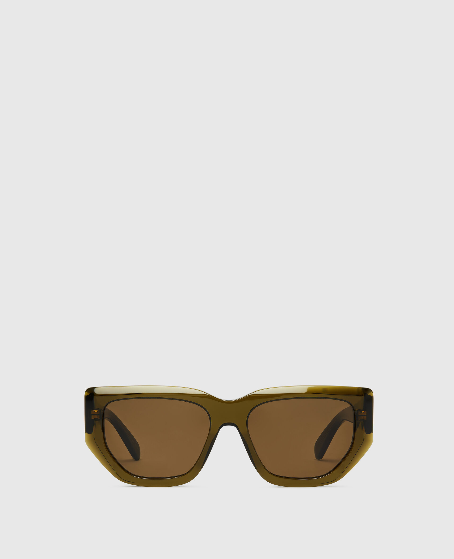 Cat-Eye-Sonnenbrille mit Logo-Grün-medium