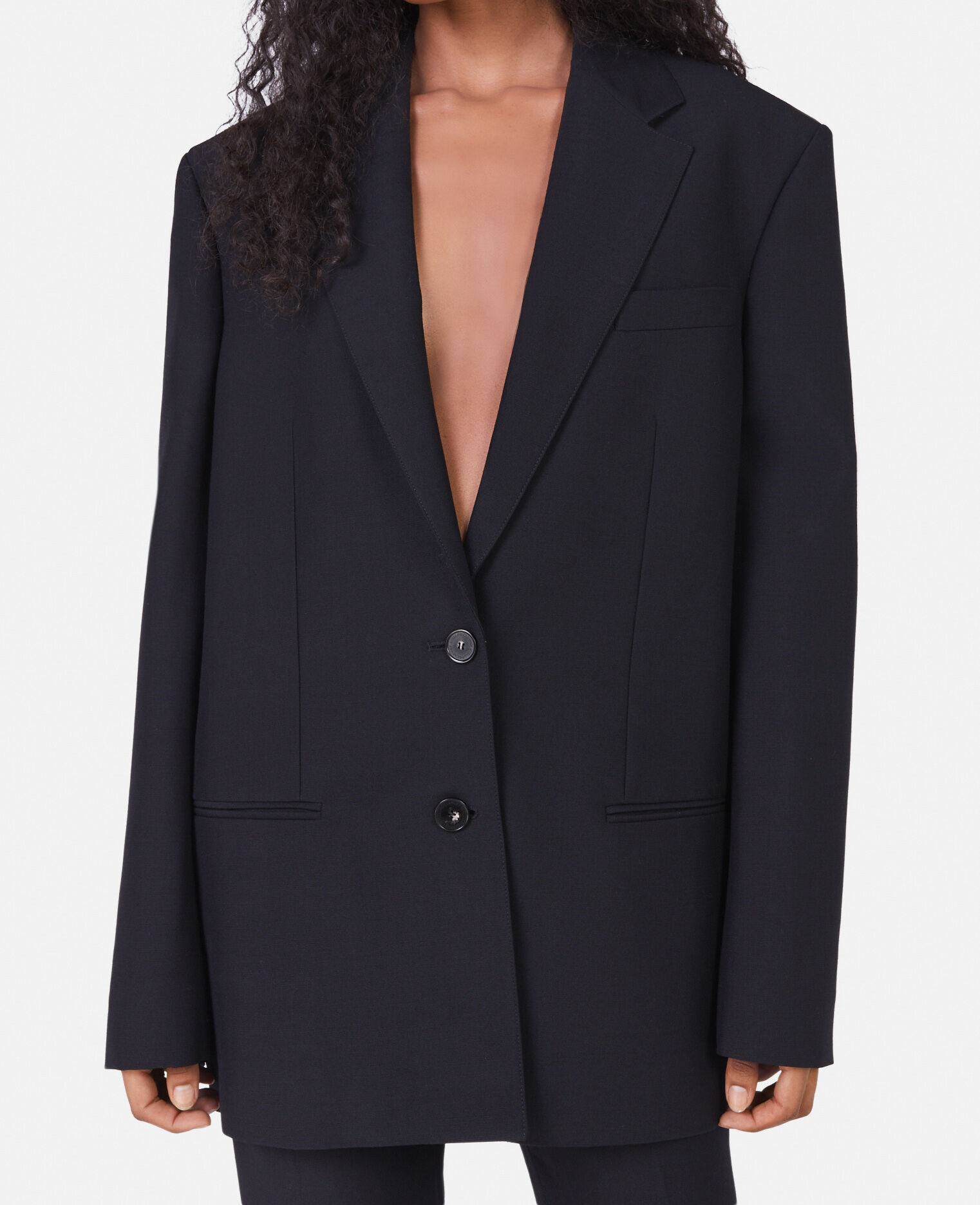 ジャケット Stella McCartney SINGLE-BREASTED JACKET (650025_3AU7505604) Women Black Single-Breasted Oversized Blazer | Stella