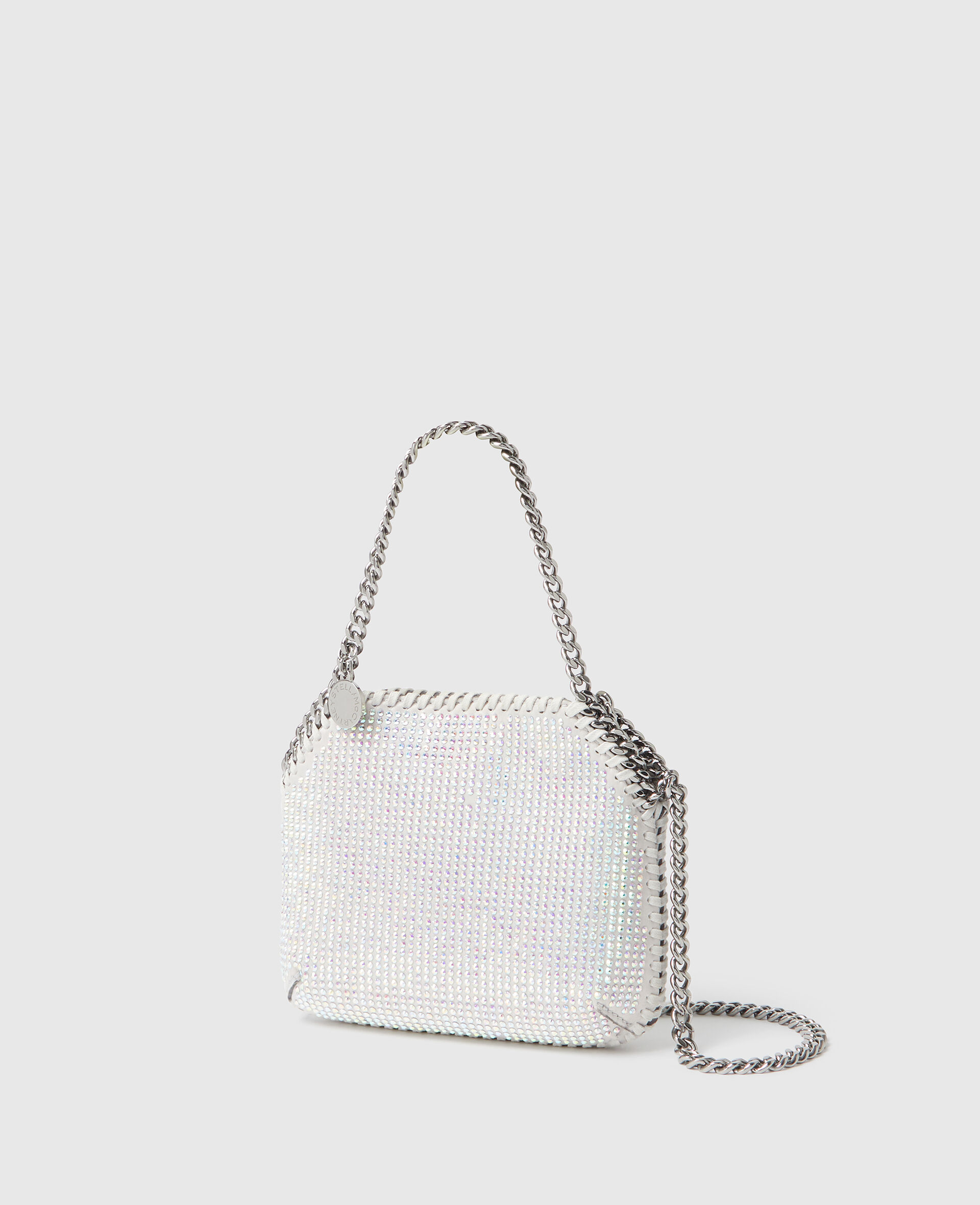 Falabella Nano Crystal Tote Bag-Silver-medium
