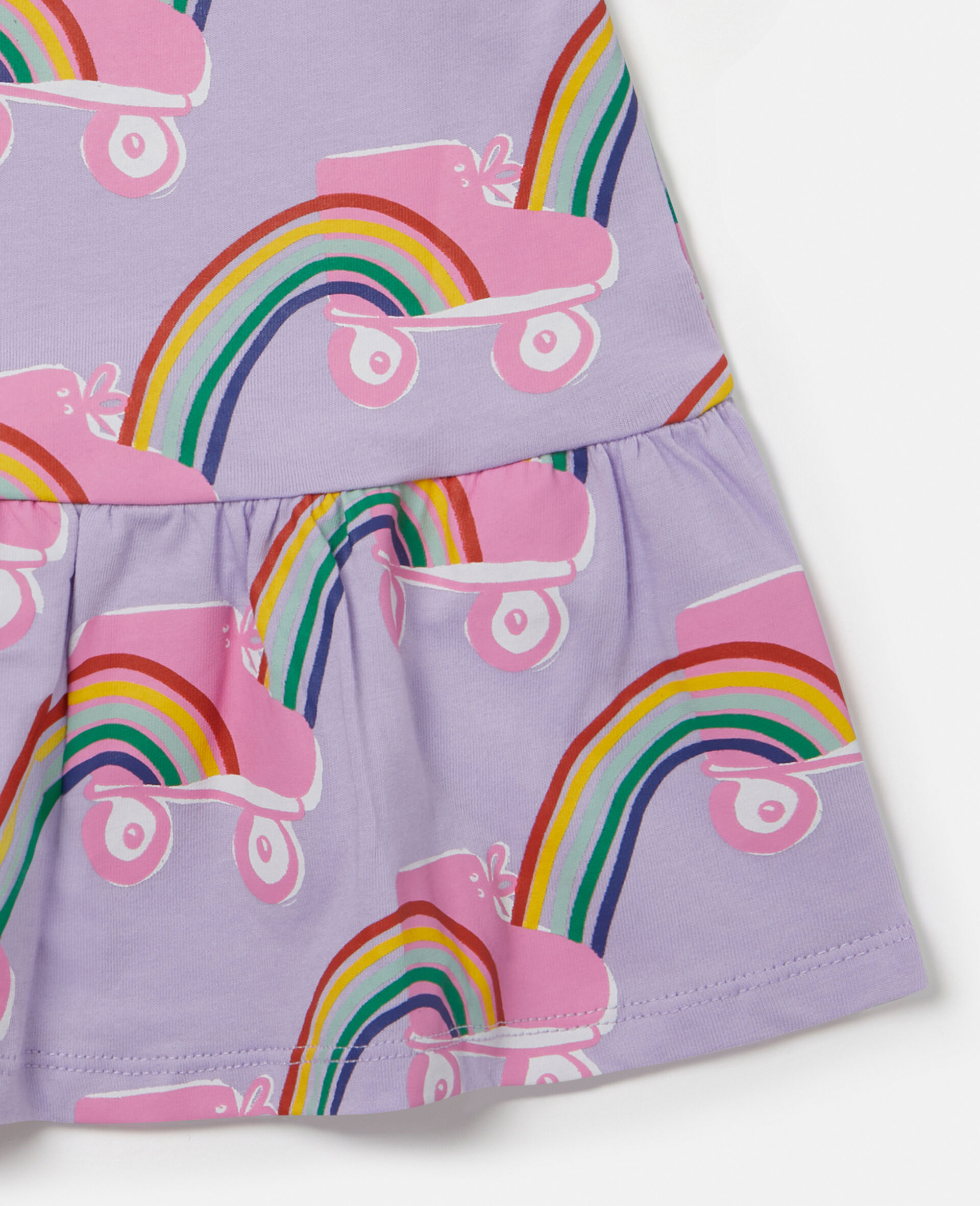 Rollerskate Rainbow Print Dress-Purple-large Rollerskate Rainbow Print Dress-Purple-large image number 3