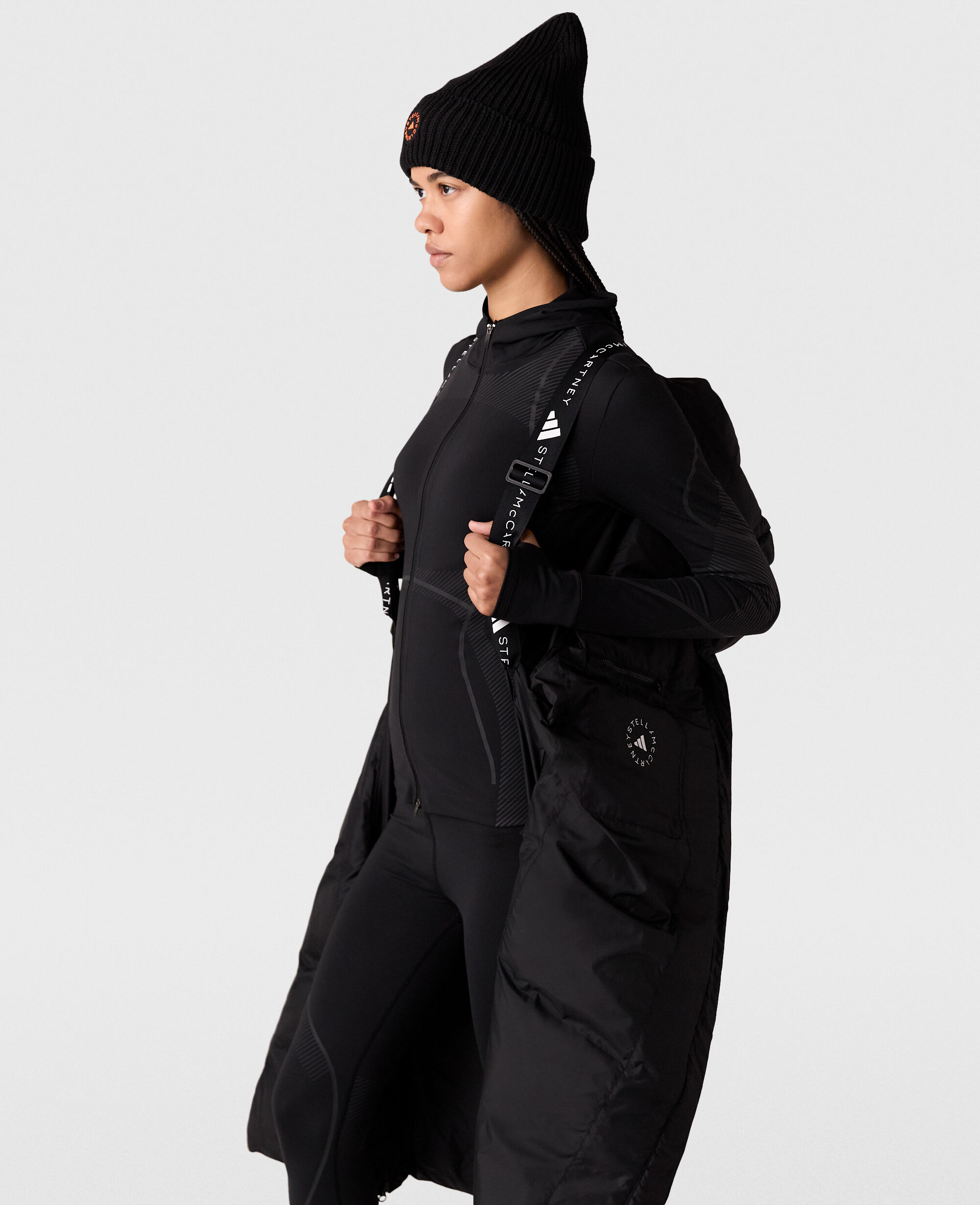 Women ブラック TrueCasuals ロング パデッドコート | Stella McCartney JP