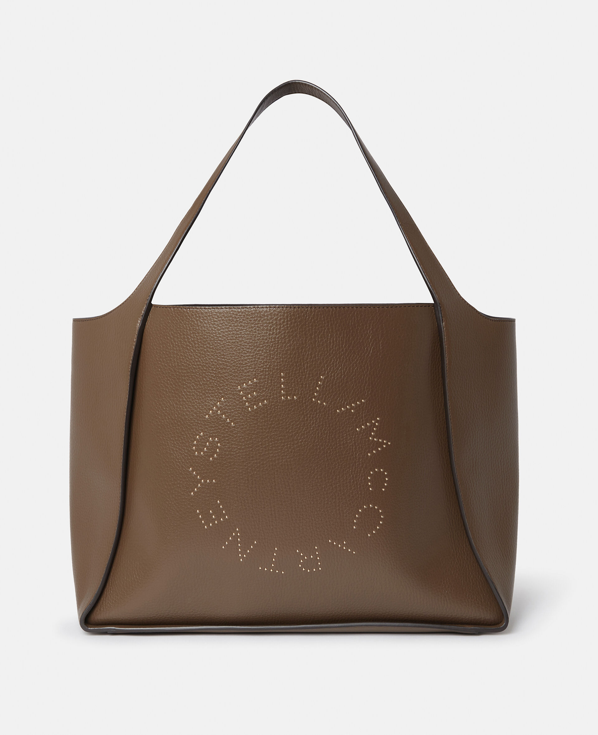 Women チョコレートブラウン ロゴ ラージ トートバッグ | Stella 