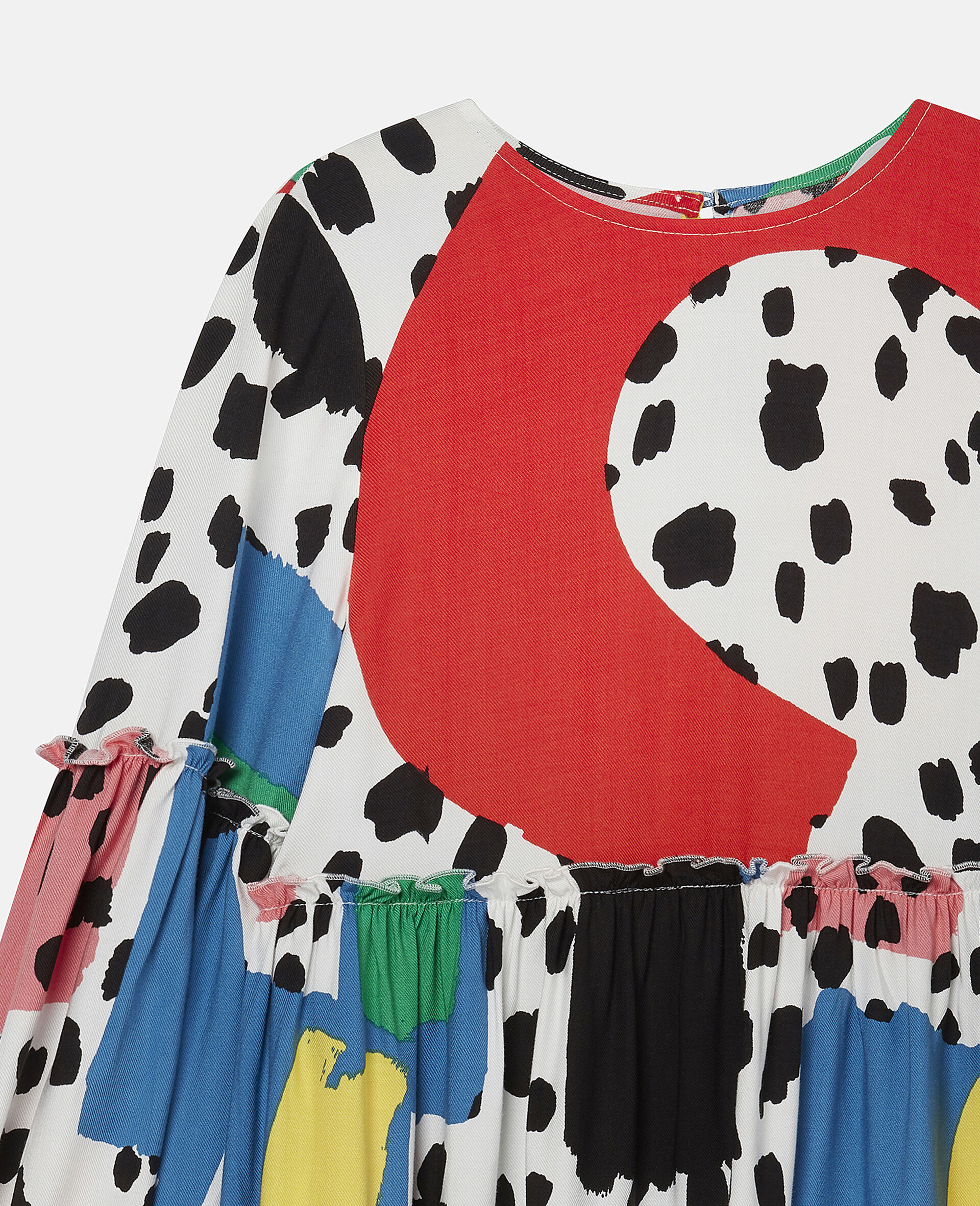Dalmatian Spots Twill Dress-Multicolour-large image number 2