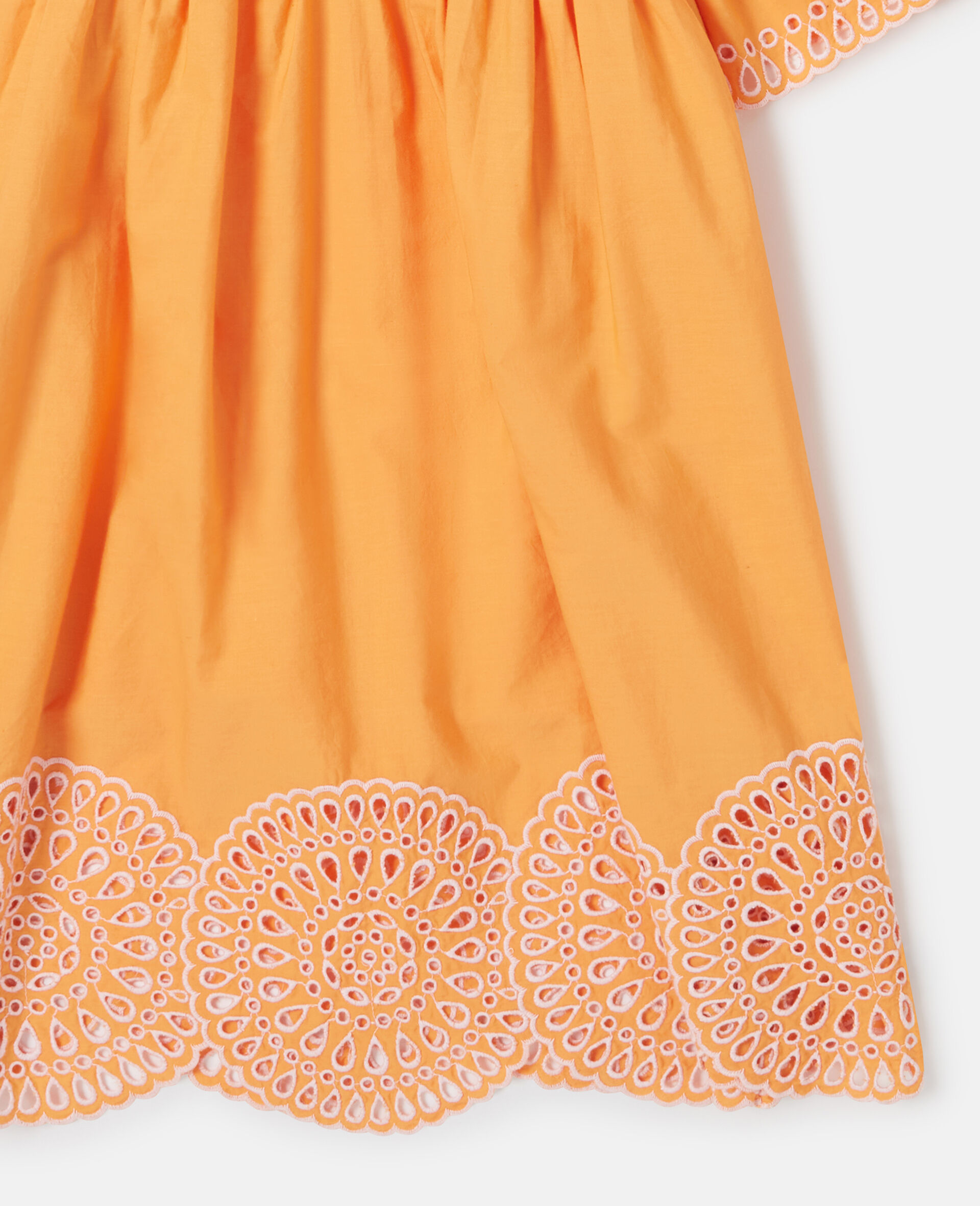 Popeline Short-Sleeve Dress-Pink-large image number 3