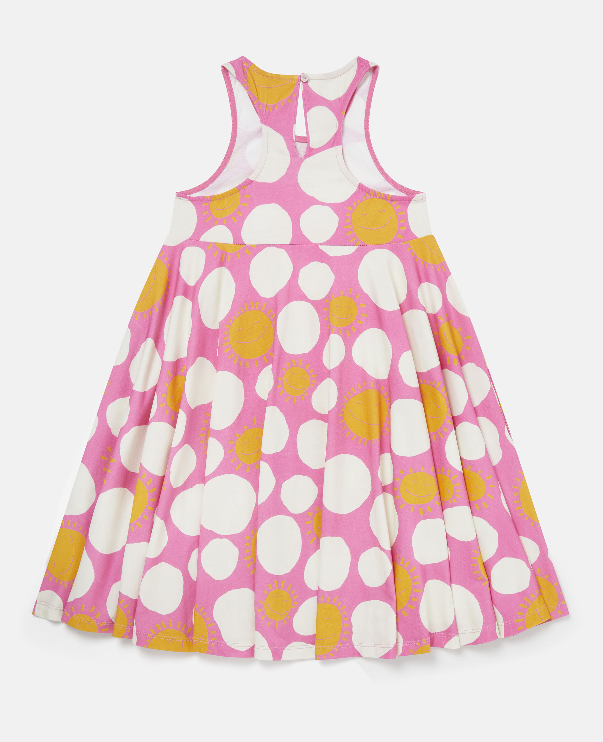 Sun Dot Print Cotton Dress-Pink-large image number 2