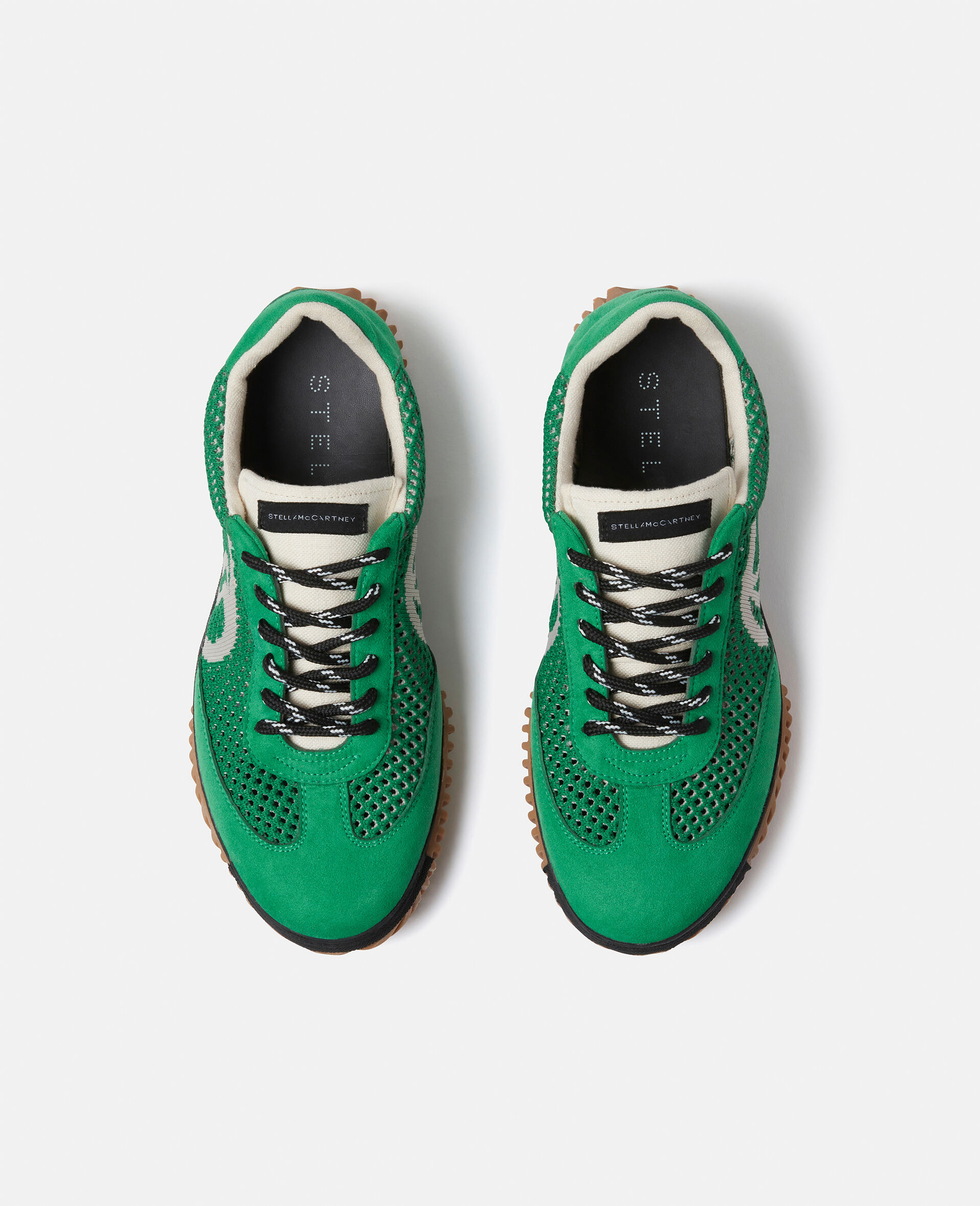 S-Wave Sport Mesh Paneled Sneakers-Black-large image number 3