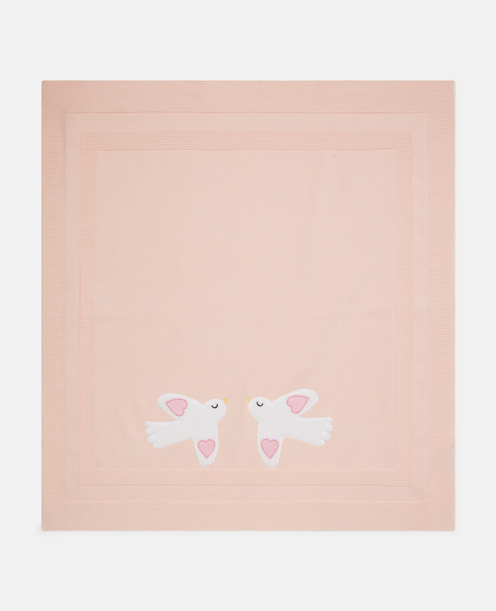 Dove Embroidered Blanket-Pink-large image number 0