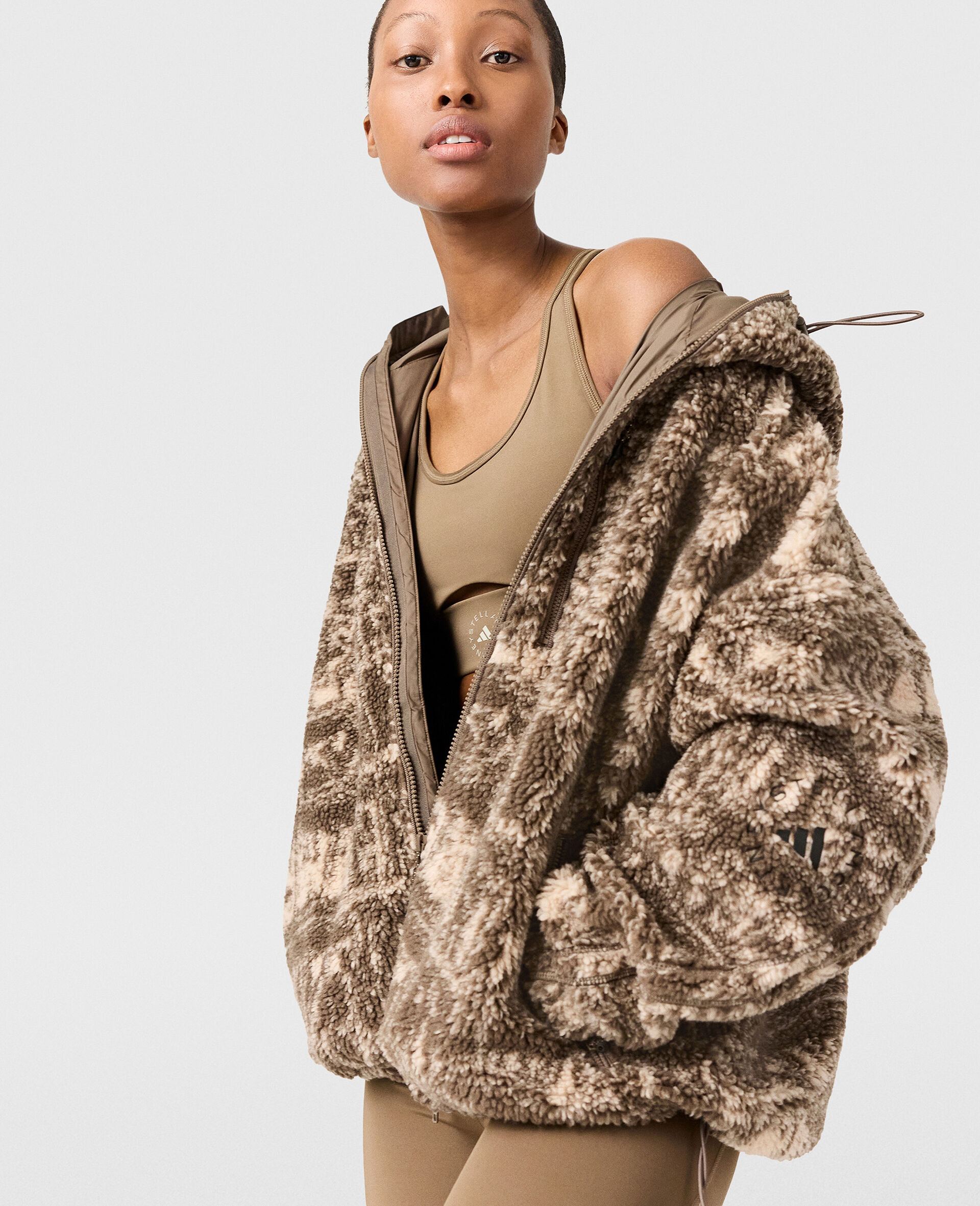 TrueNature Full-Zip Graphic Print Fleece-Beige-large image number 4