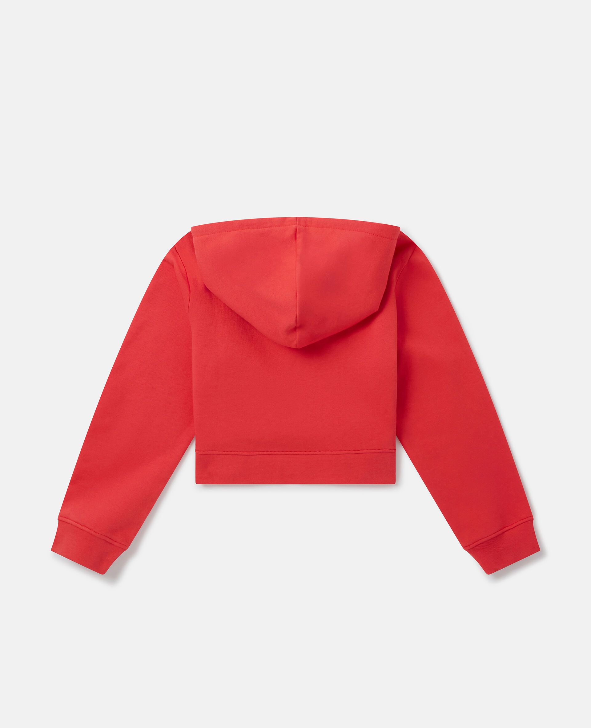 Circular Logo Cropped Hoodie-Red-large image number 2