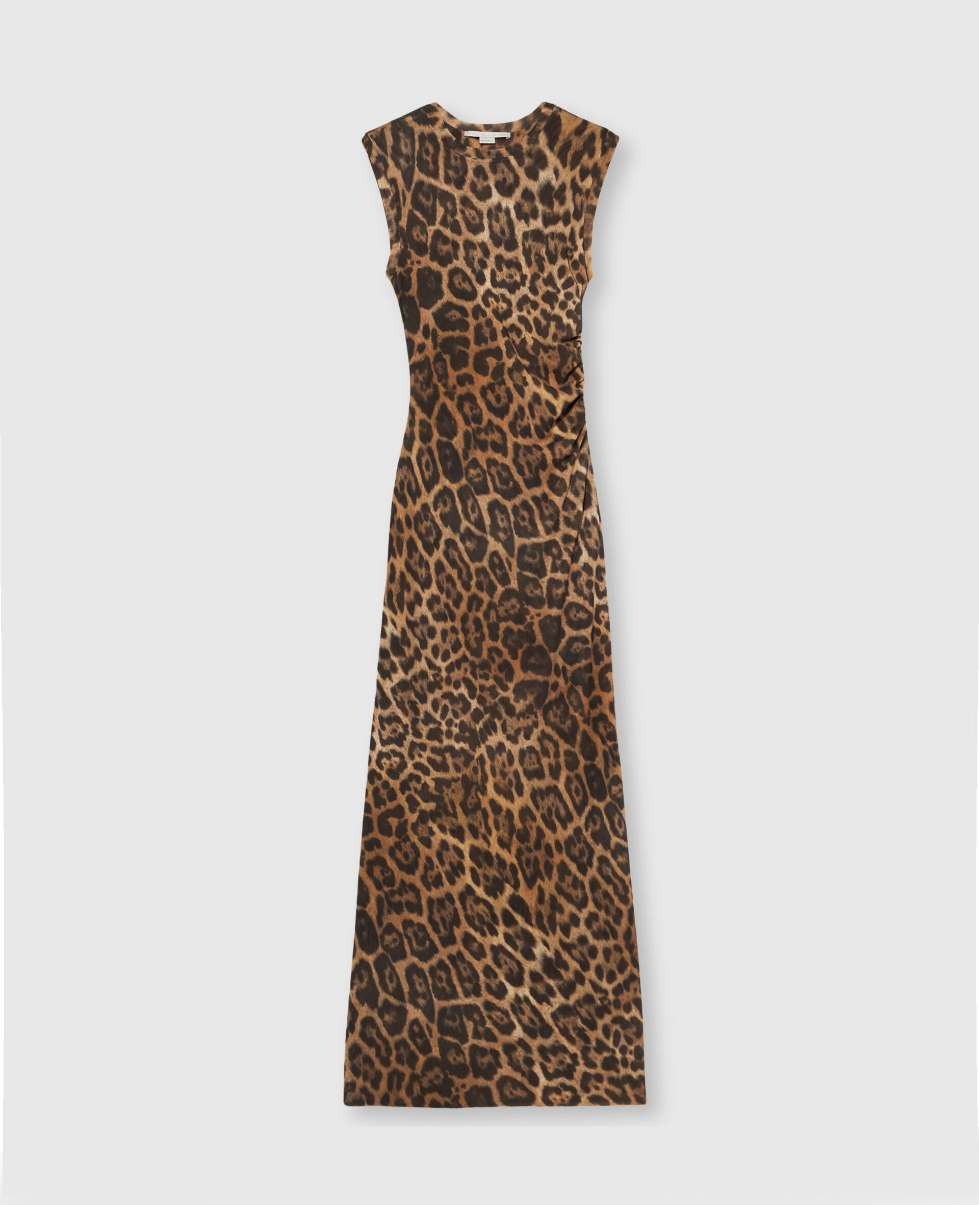 Leopard Sleeveless Maxi Dress-Brown-large image number 0