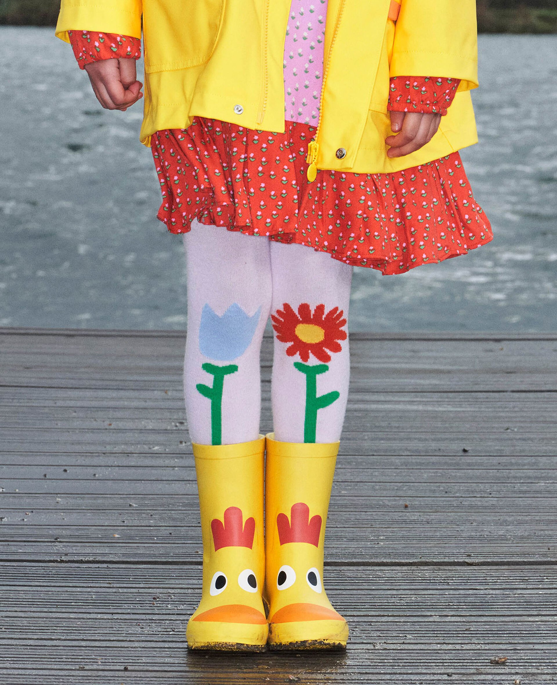 Chicken Graphic Wellies-Yellow-model
