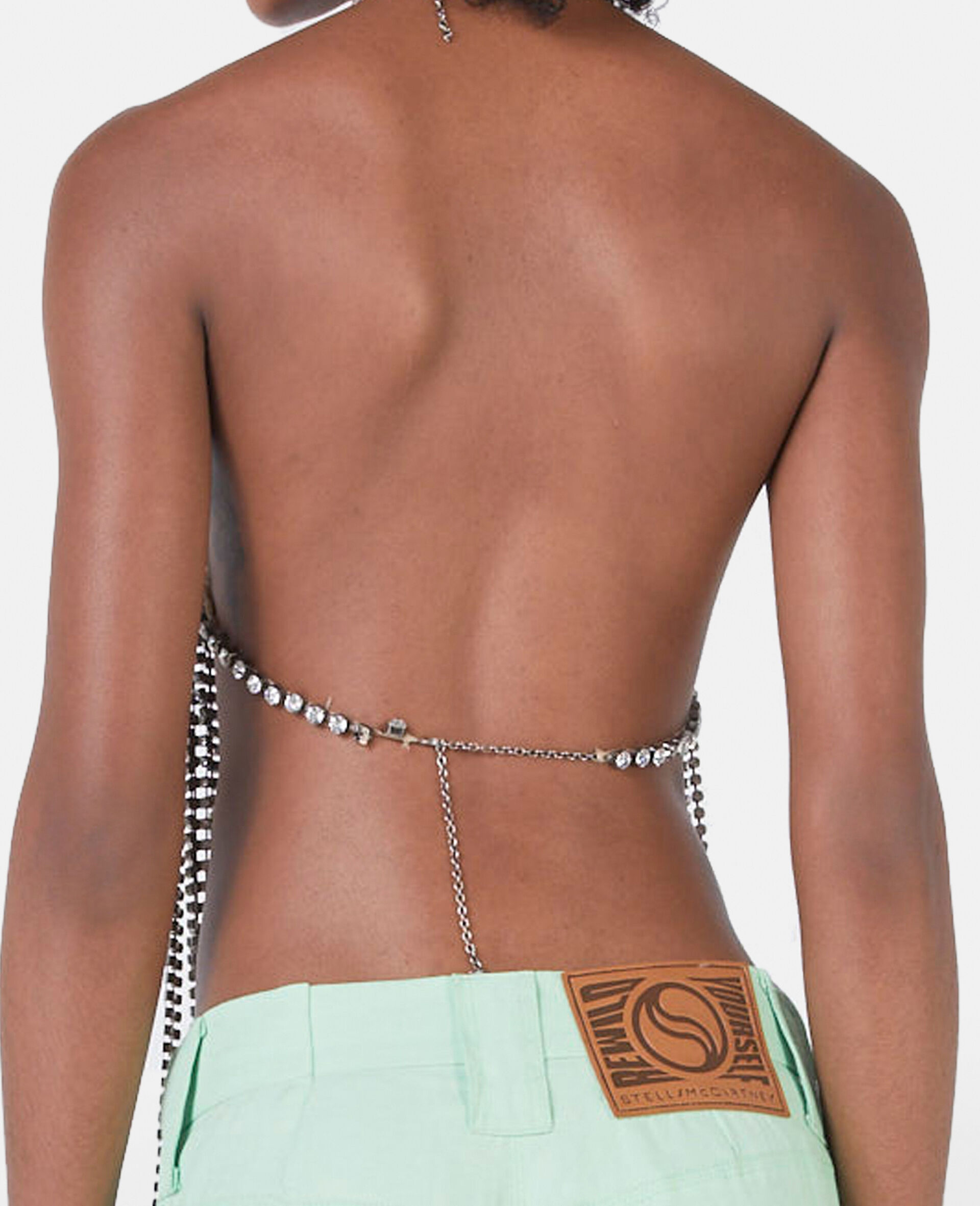 Soutien gorge a franges en cristal-Blanc-large image number 2