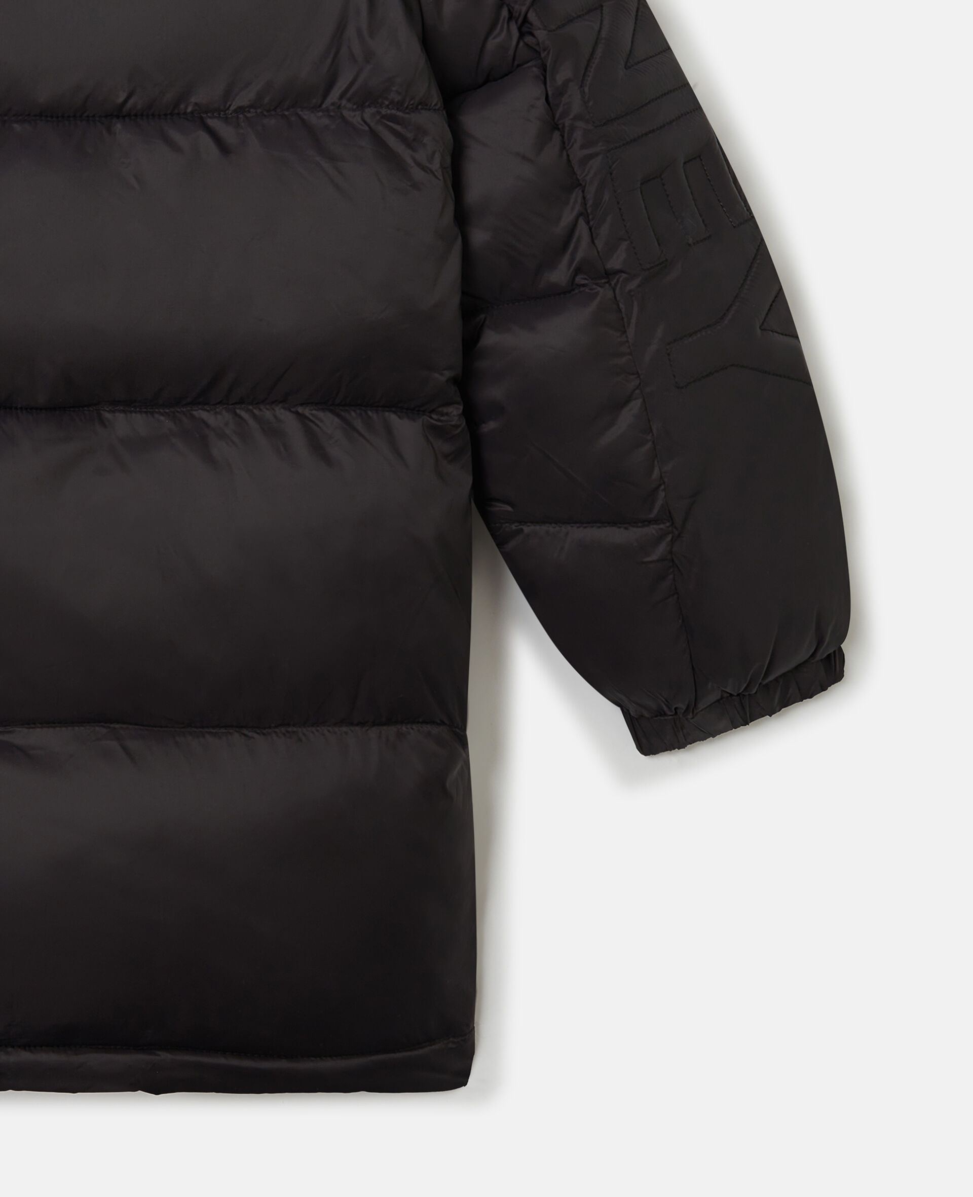 Logo Graphic Hooded Puffer Coat-Black-large Logo Graphic Hooded Puffer Coat-Black-large image number 3