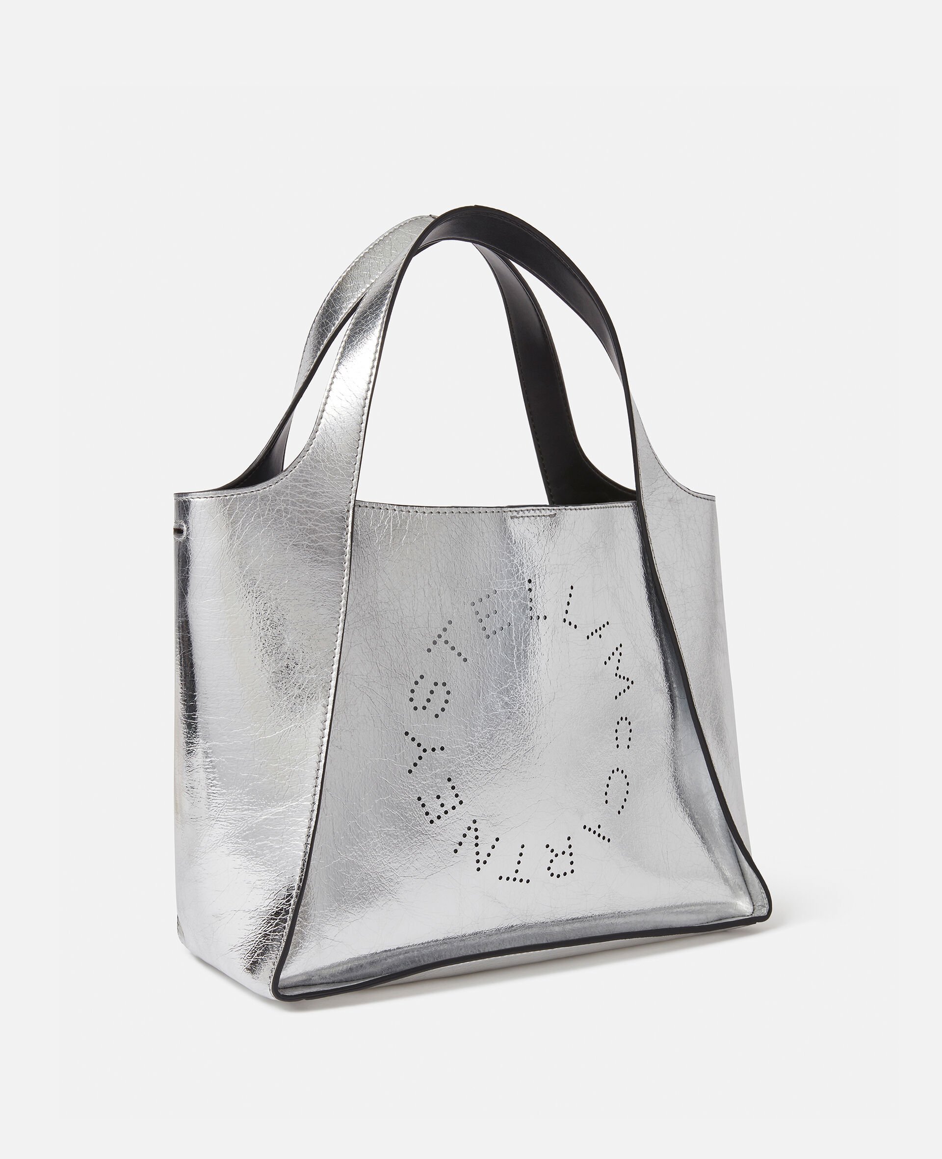 Stella Logo Metallic Crossbody Bag-Grey-large Stella Logo Metallic Crossbody Bag-Grey-large image number 1