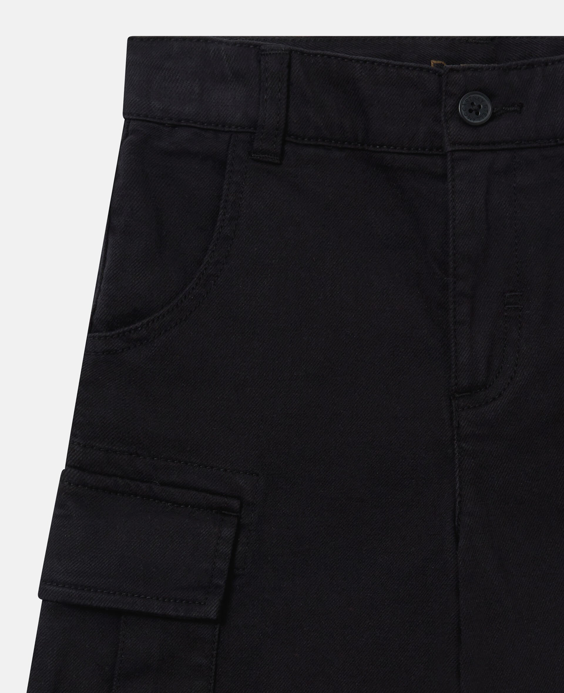 Short cargo en gabardine-Noir-medium