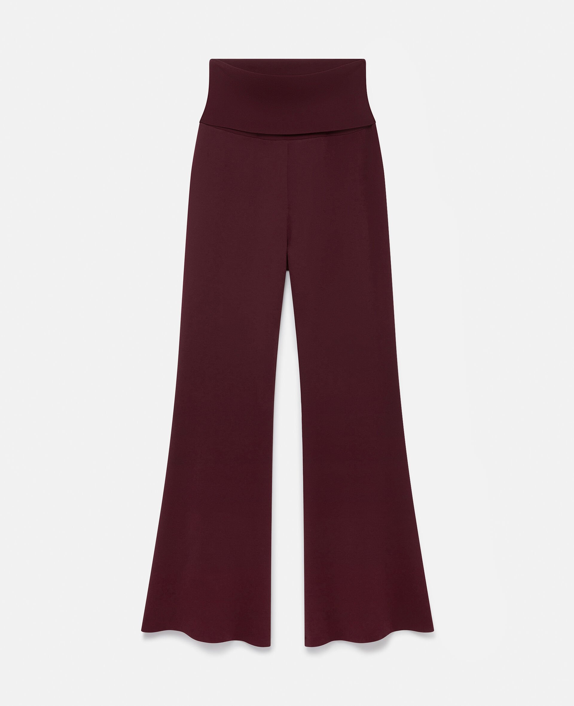 Compact Knit Cropped Trousers-Red-large