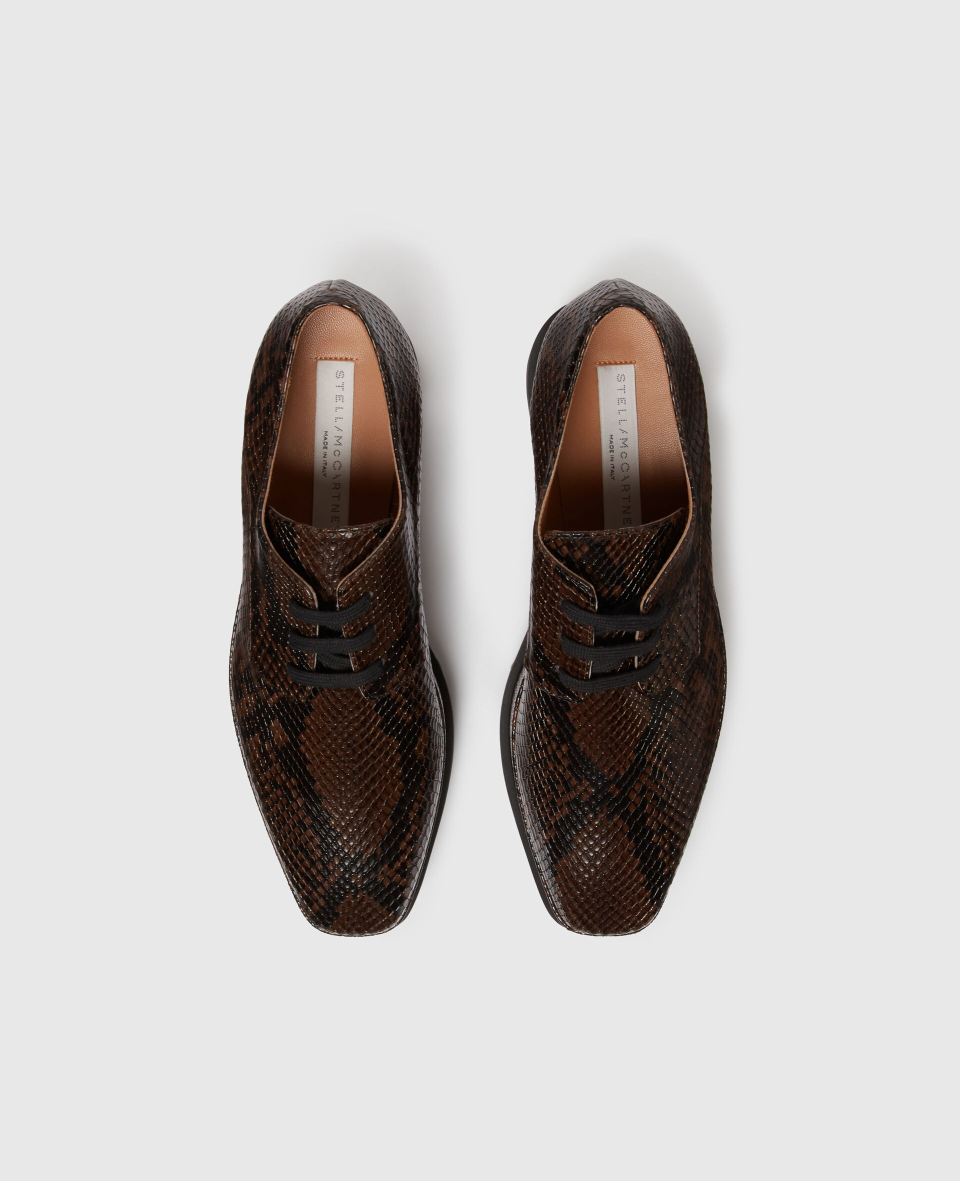 Elyse Schlangen-Plateauschuhe in limitierter Auflage-Brown-large image number 3