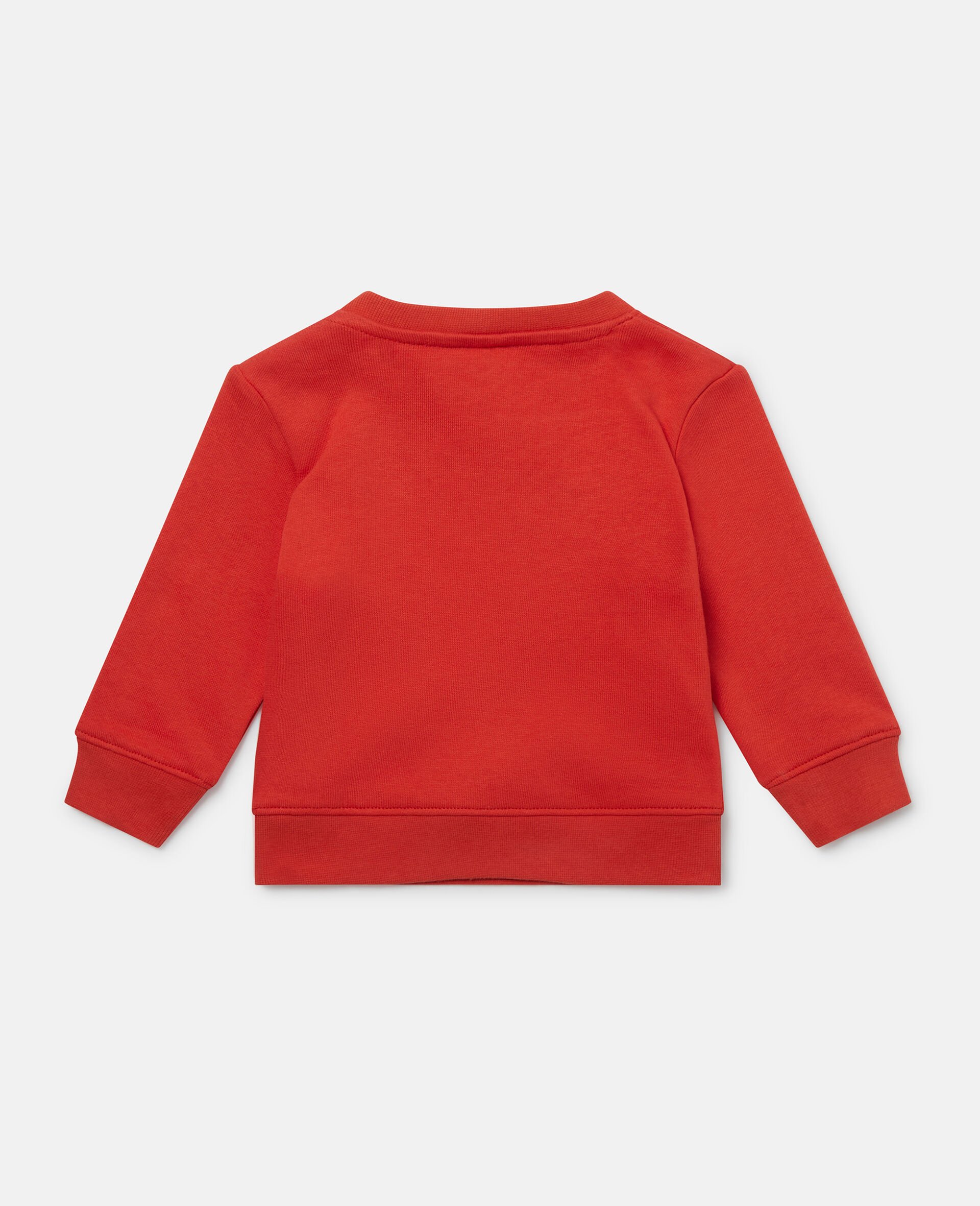 Smiling Heart Motif Sweatshirt-Red-large Smiling Heart Motif Sweatshirt-Red-large image number 2