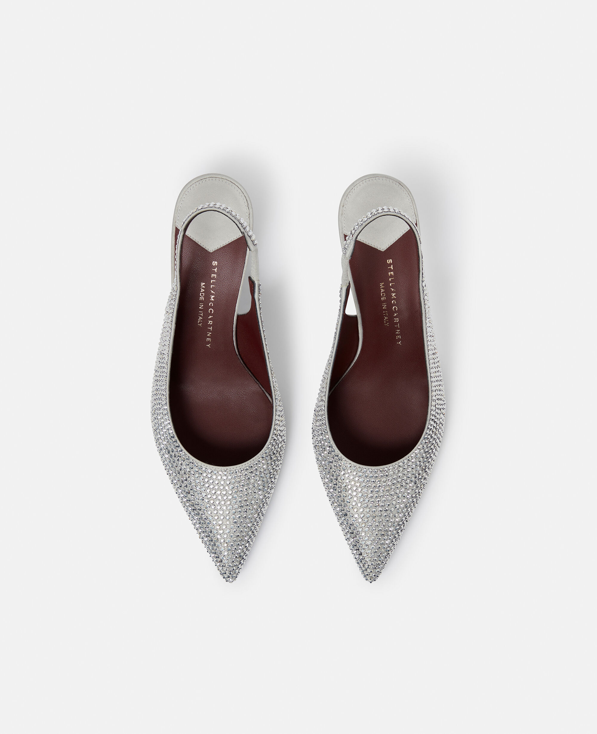 【STELLAMcCARTNEY】クリスタルディテール スリングバック Women ピッチブラック エルサ クリスタルディテール スリング