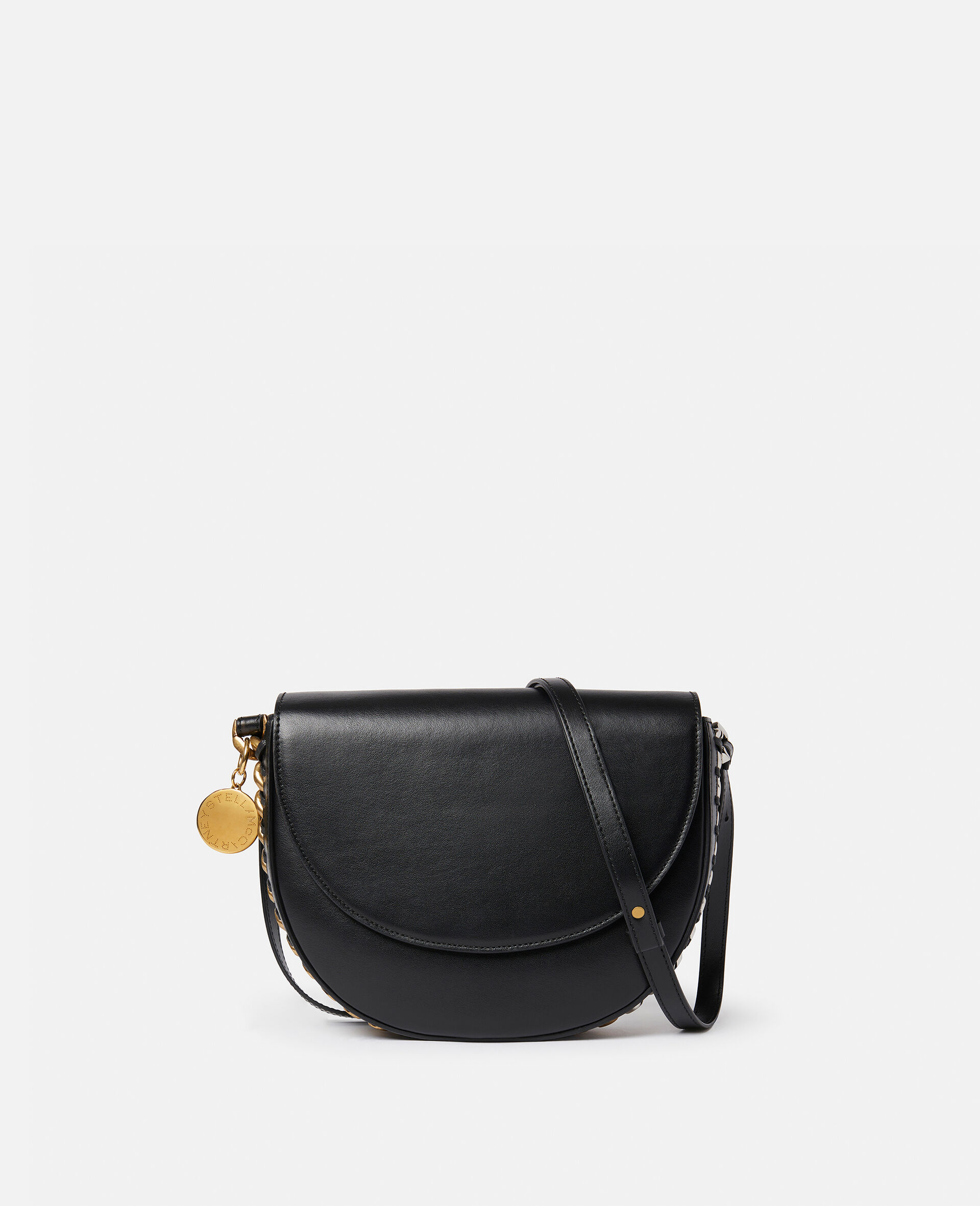 Frayme Medium Flap Shoulder Bag-Black-medium