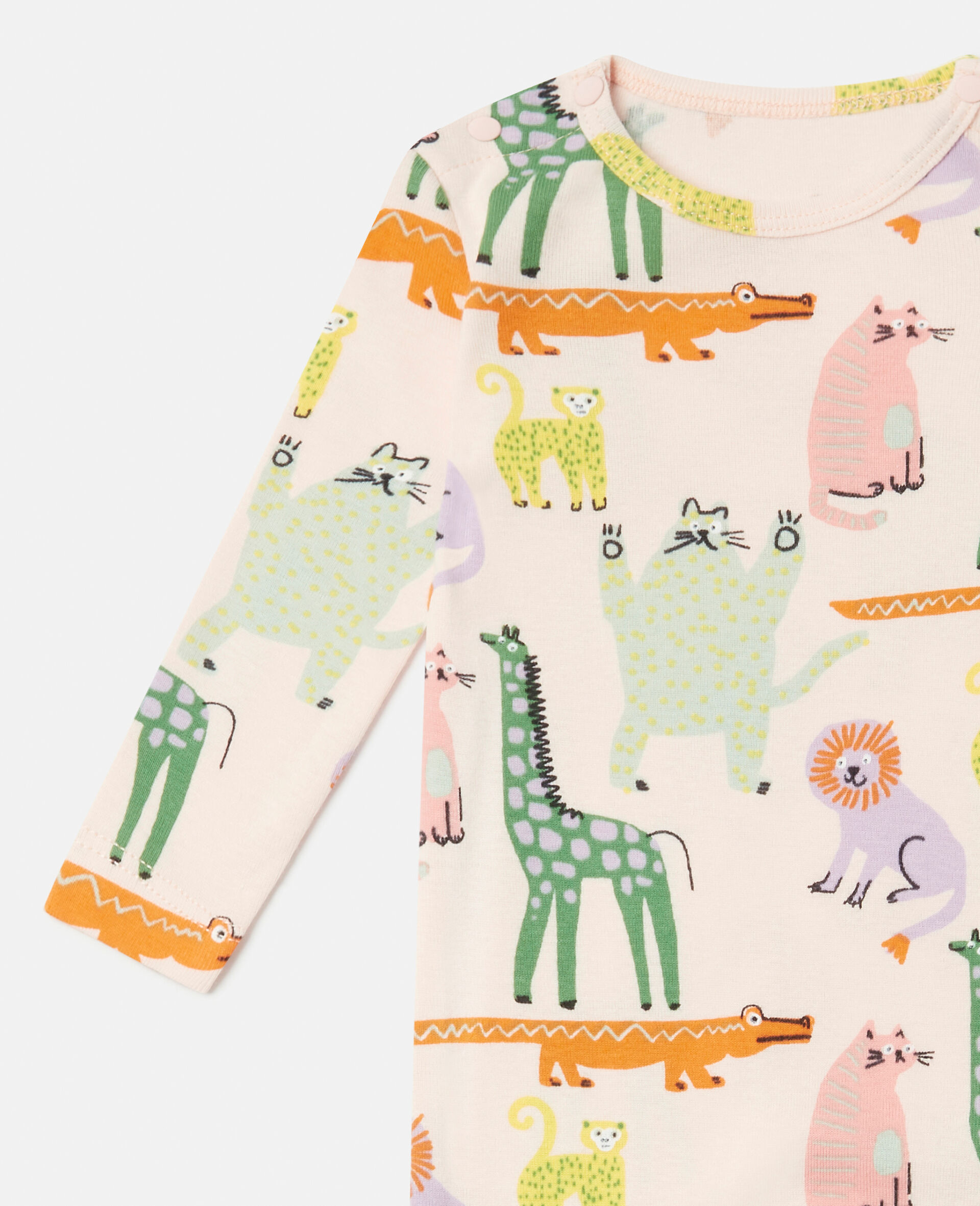 Giraffe Print Babygrow and Bib Set-Purple-large image number 2