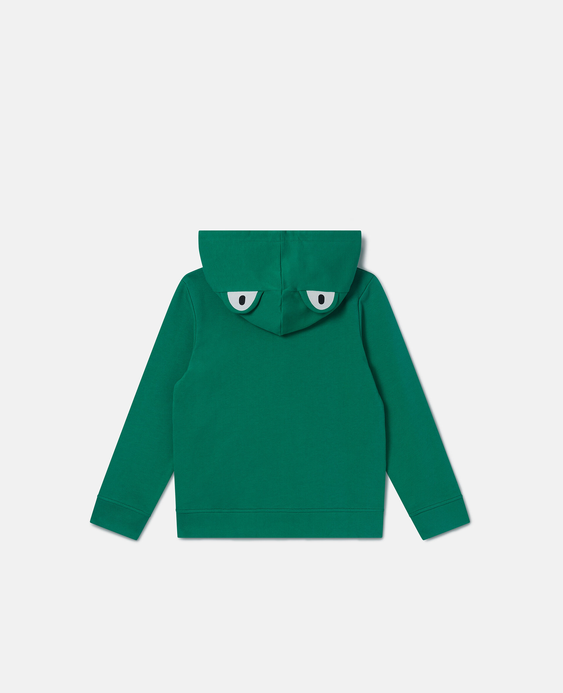 Frog Graphic Hooded Zip Sweatshirt-Green-large image number 2