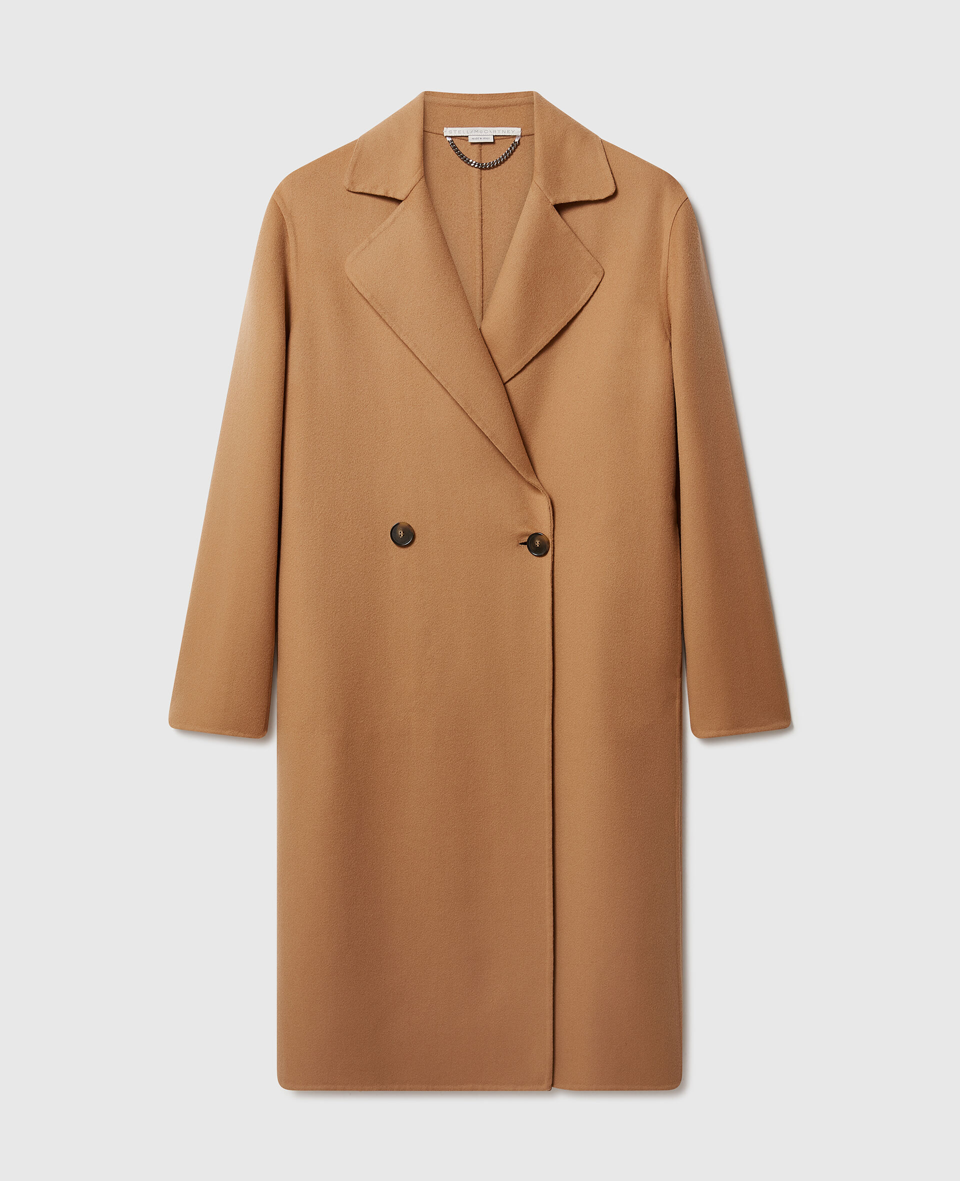 Double Breasted Longline Coat-Pink-large image number 0