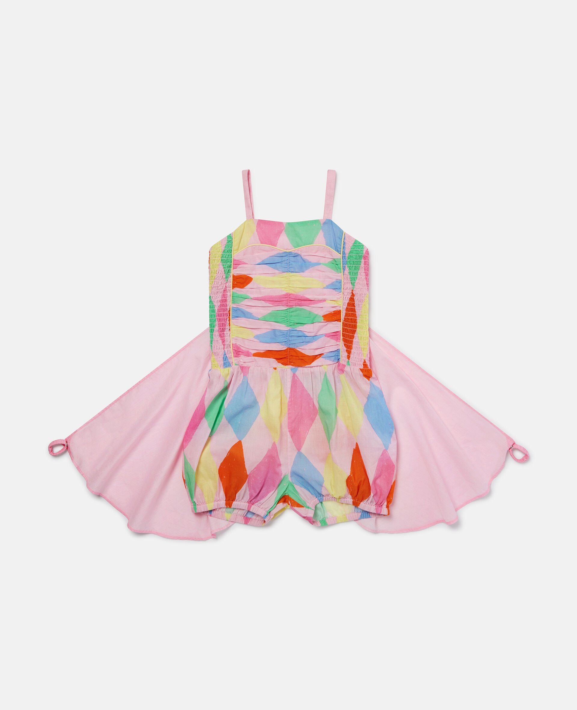 Butterfly Winged Sleeveless Romper -Pink-medium