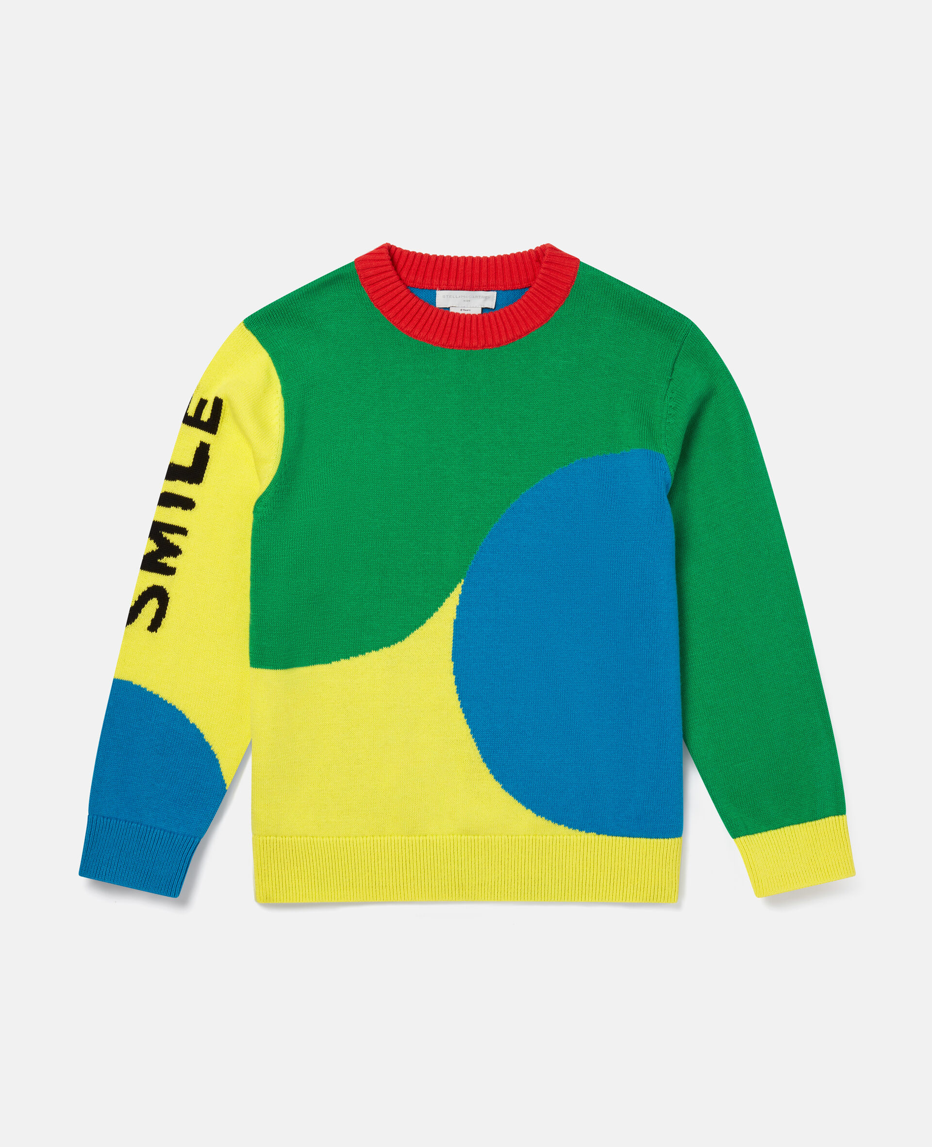 Colourblock Smile Knit Intarsia Jumper-Multicolour-large image number 0