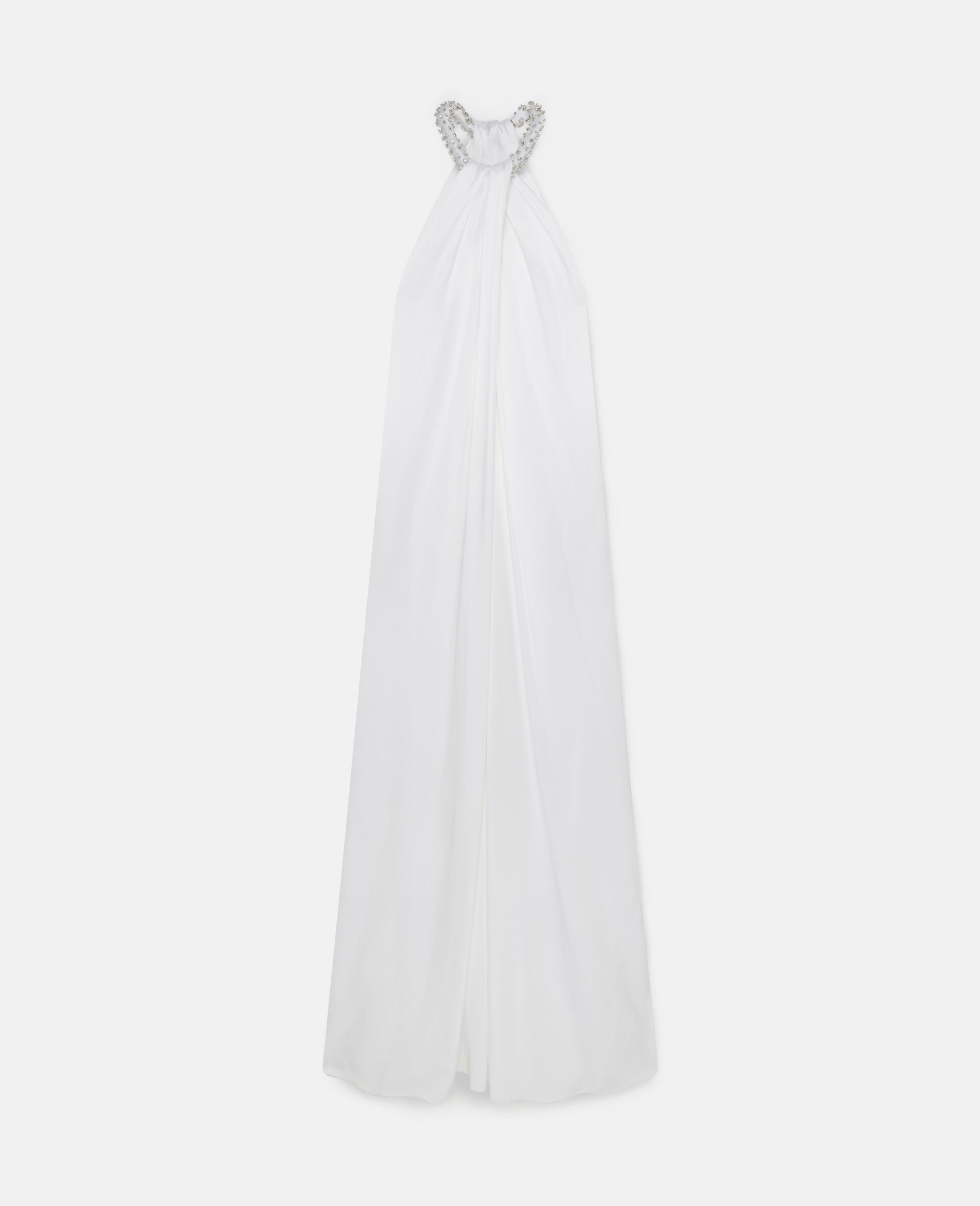 Crystal Halterneck Satin Maxi Dress-Red-large image number 0