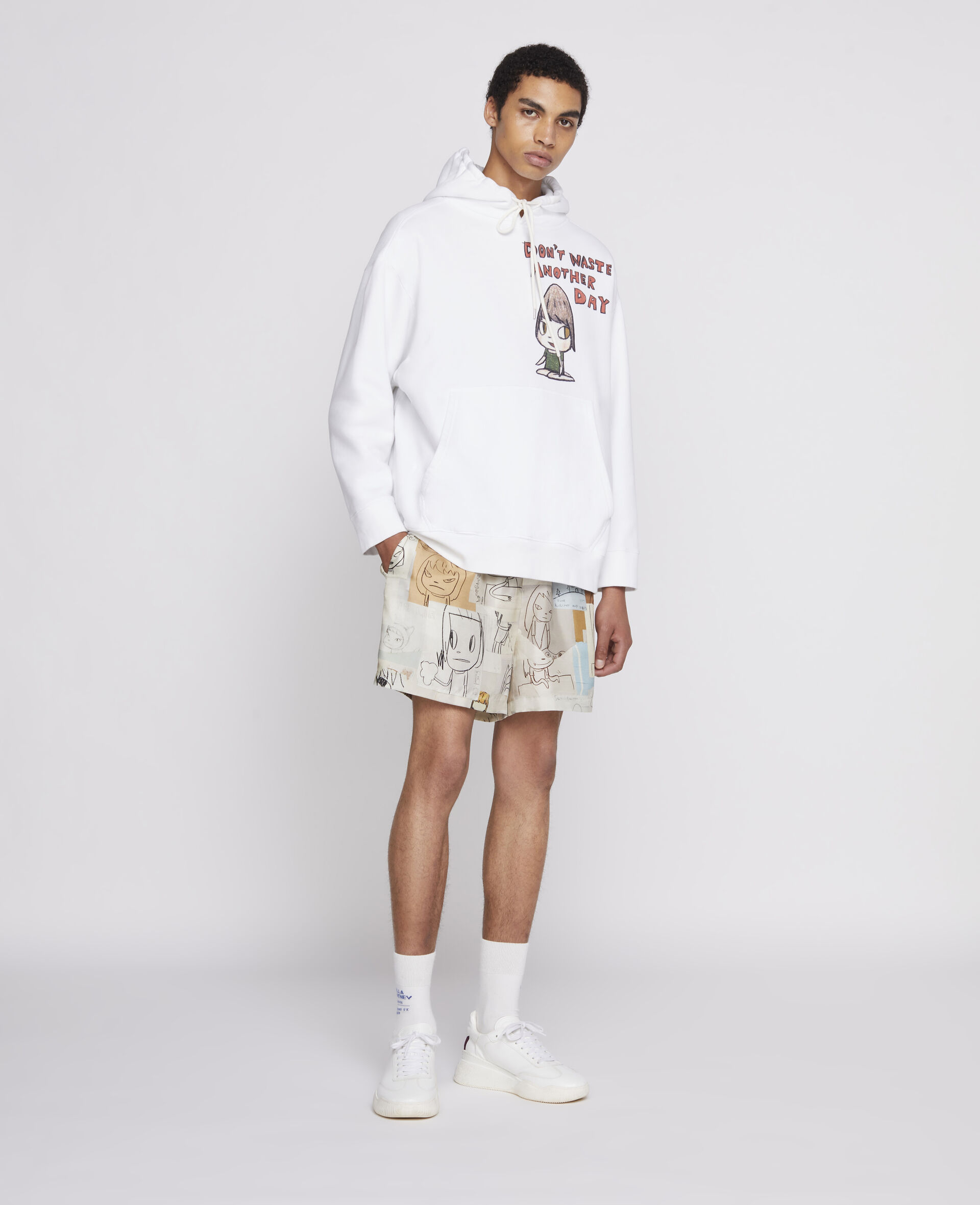 Nara Organic Cotton Hoodie-White-large image number 1