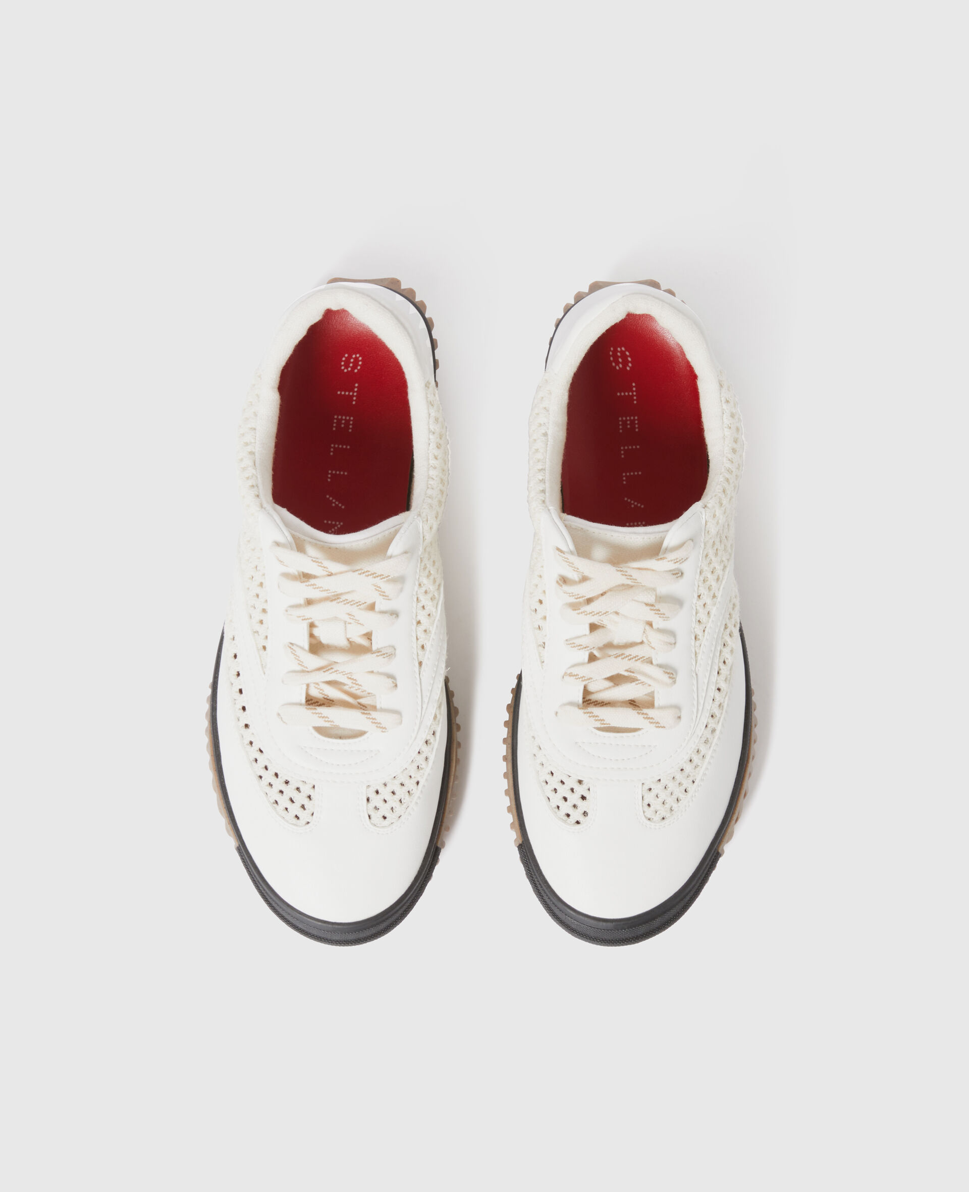 S-Wave Sport Mesh Panelled Sneakers-White-large image number 3