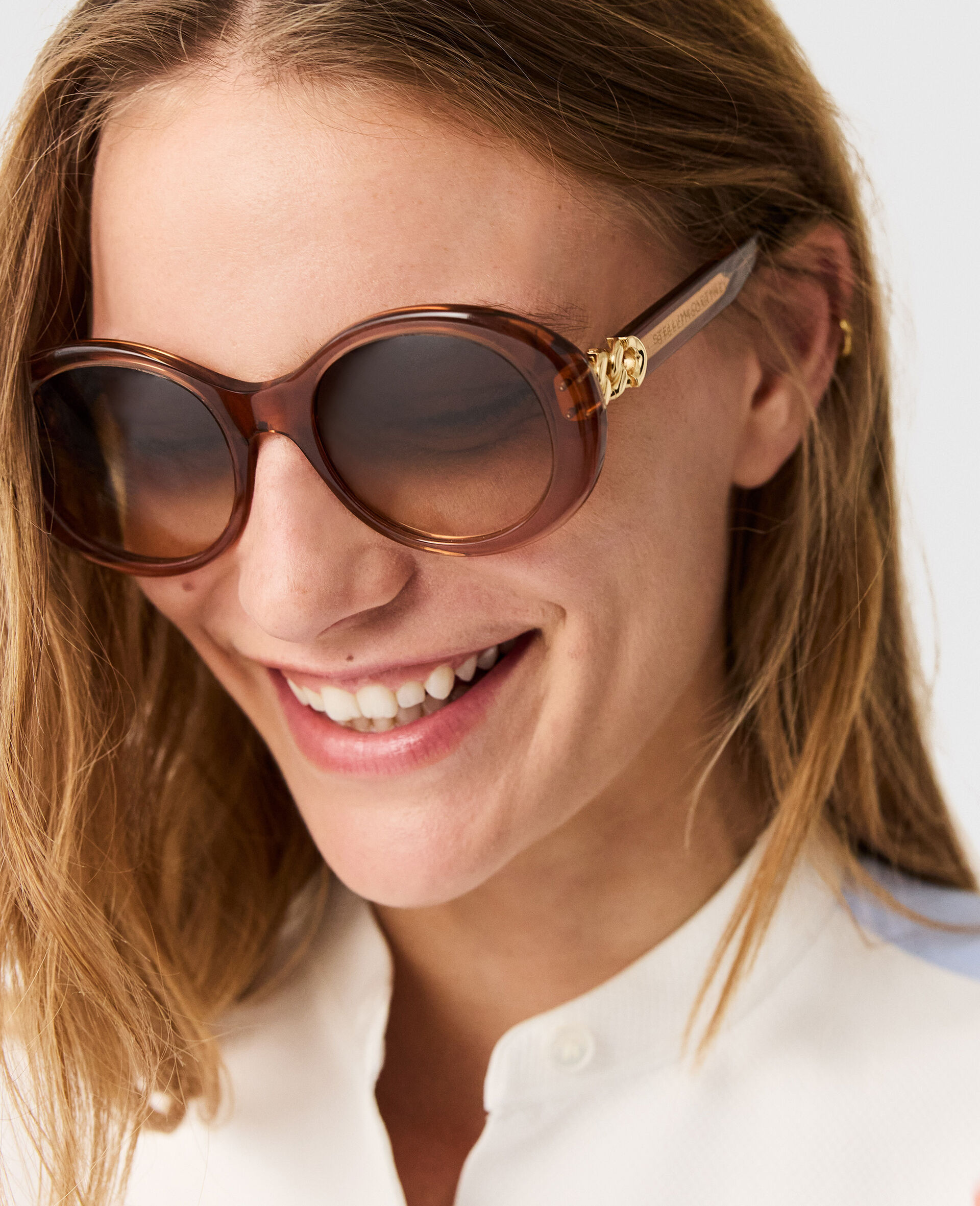 Oversized Round Gradient Sunglasses-Black-large image number 4