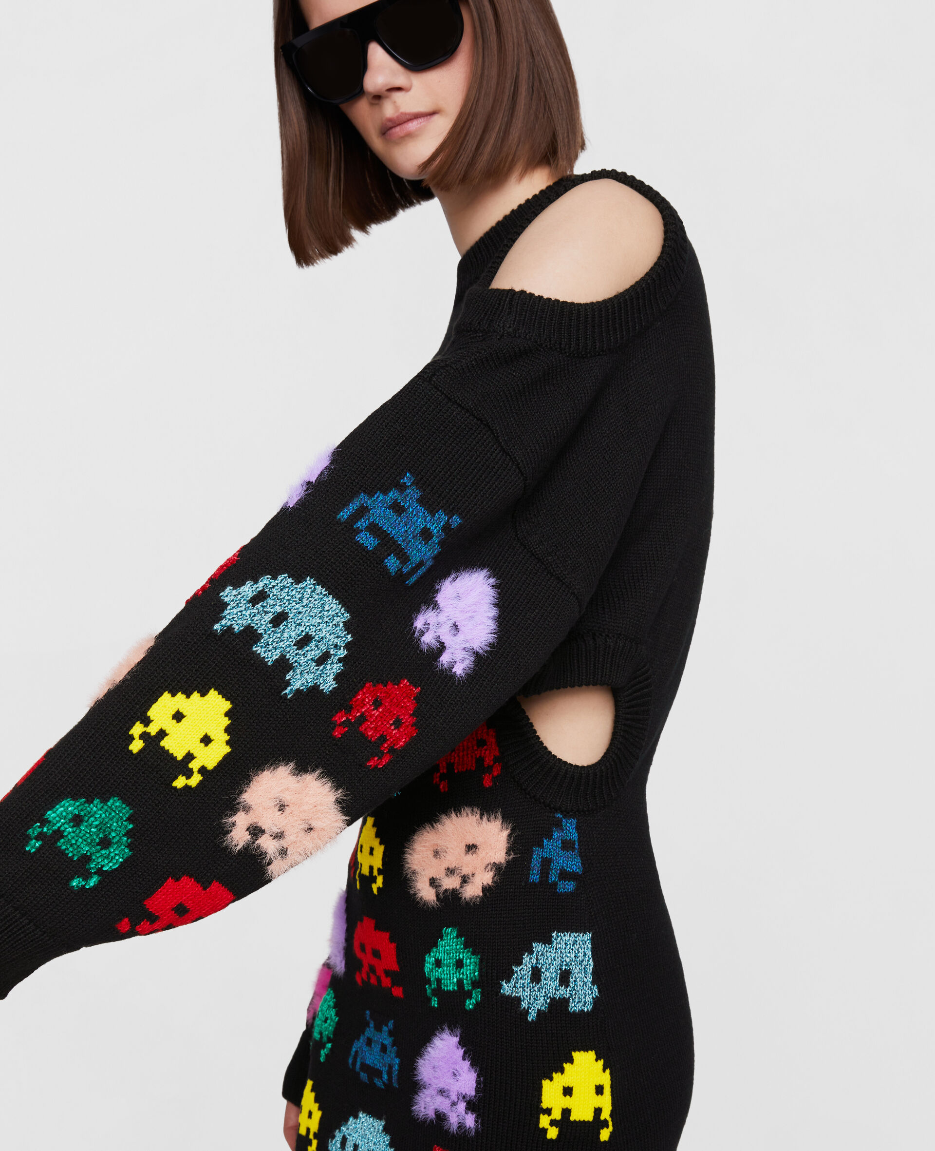 Gamer Knit Dress-Multicoloured-large image number 3