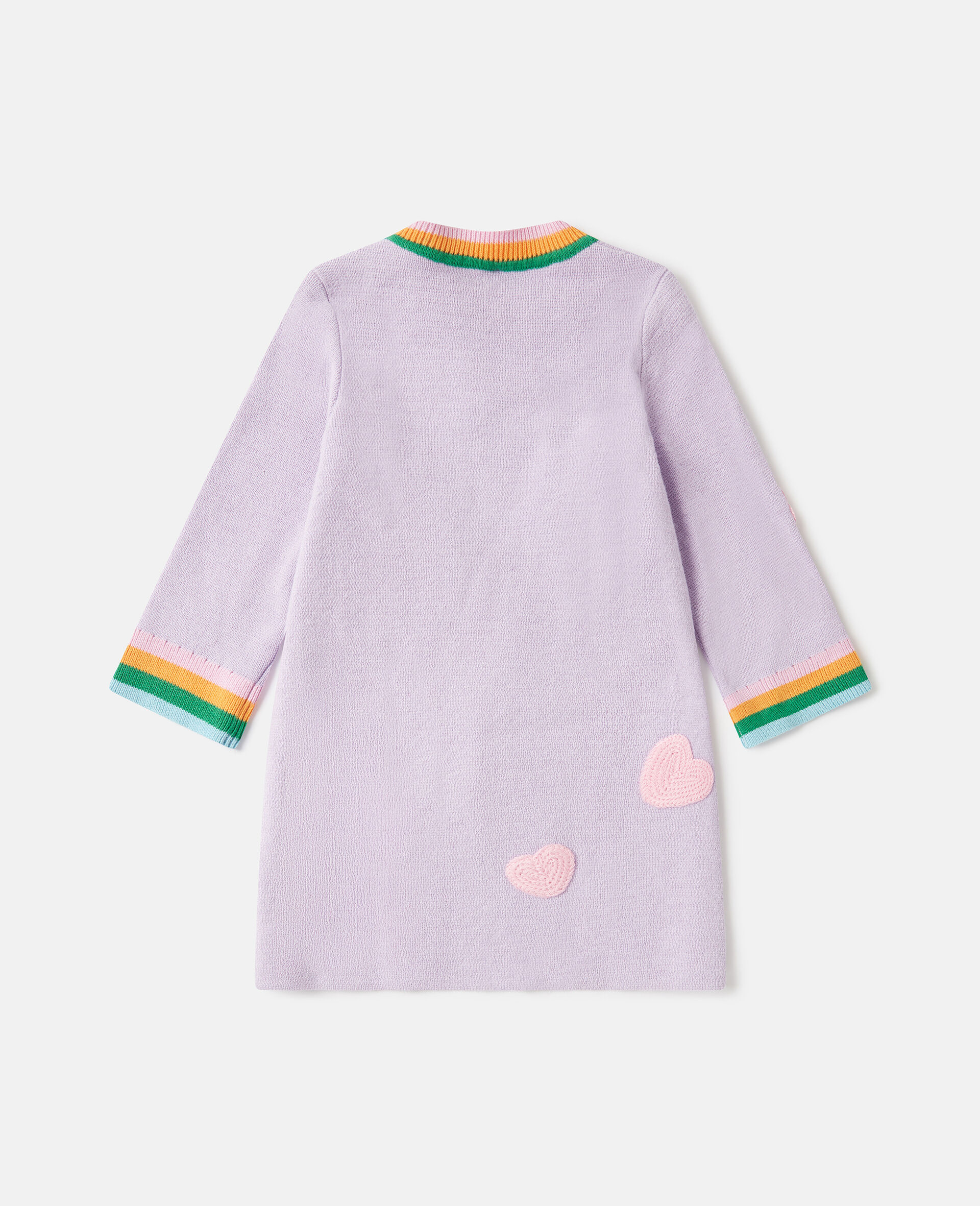 Kids Purple Earth Friends Graphic Embroidered Jumper Dress