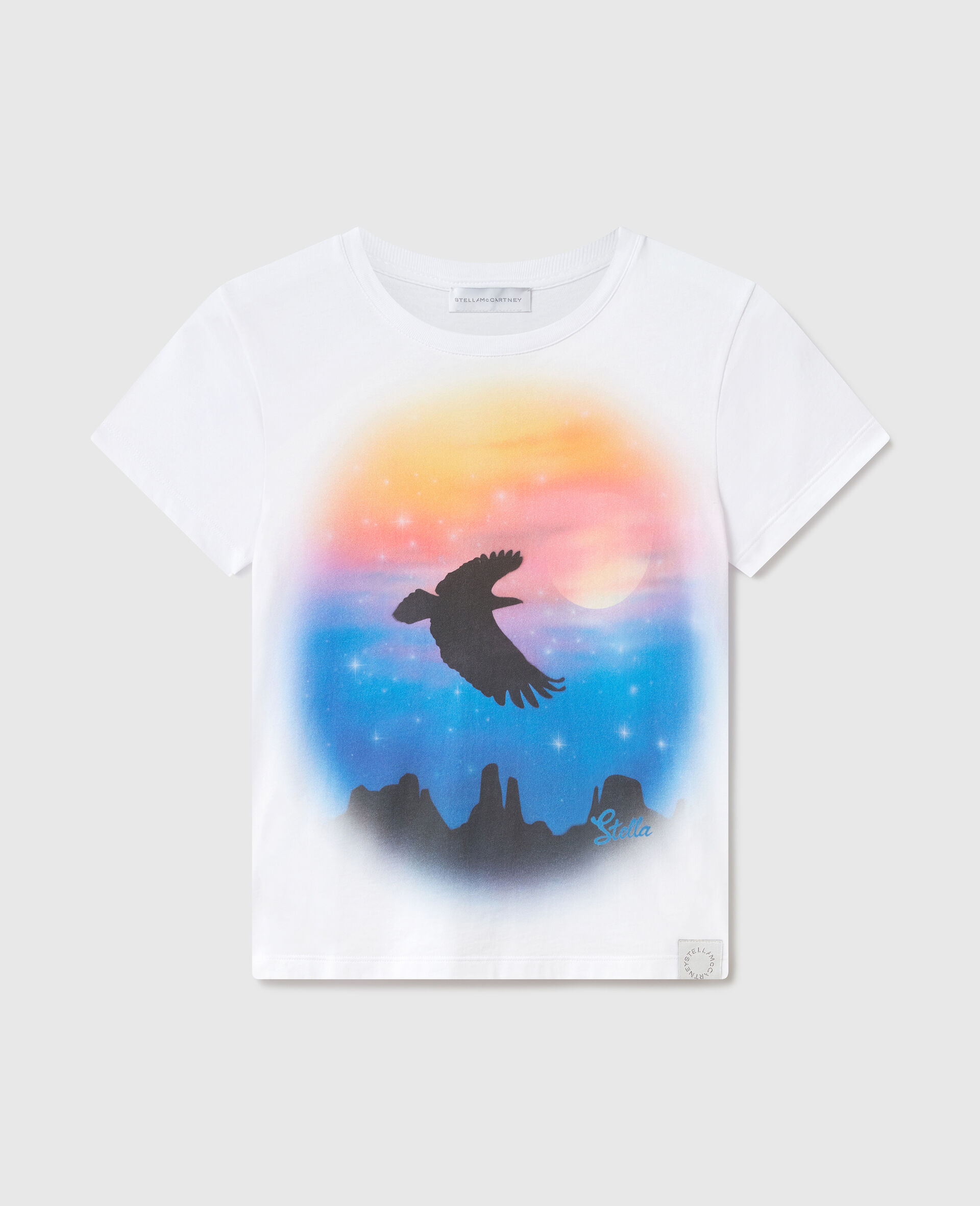 Airbrush Graphic Baby Tee-White-medium