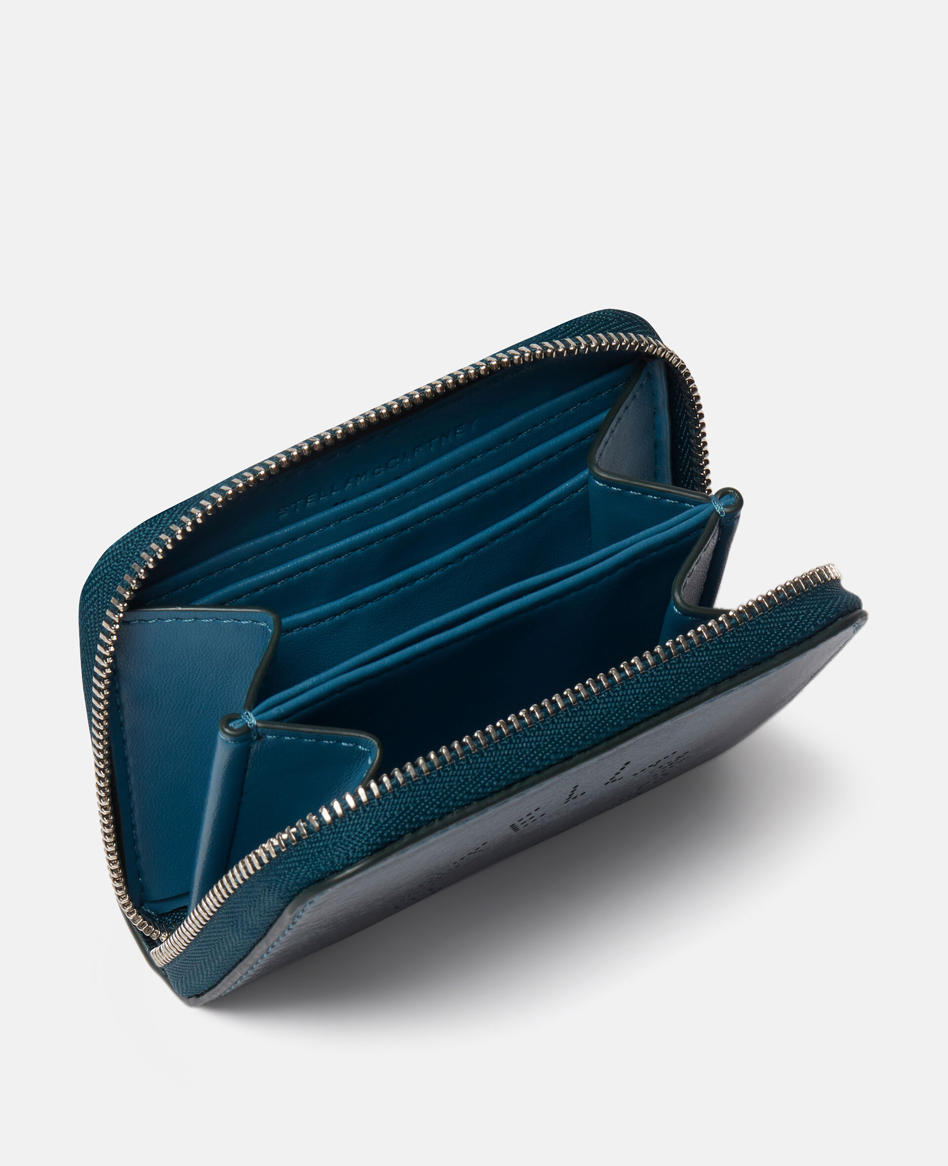 Stella Logo Metallic Zipped Strap Cardholder-Blue-large image number 3