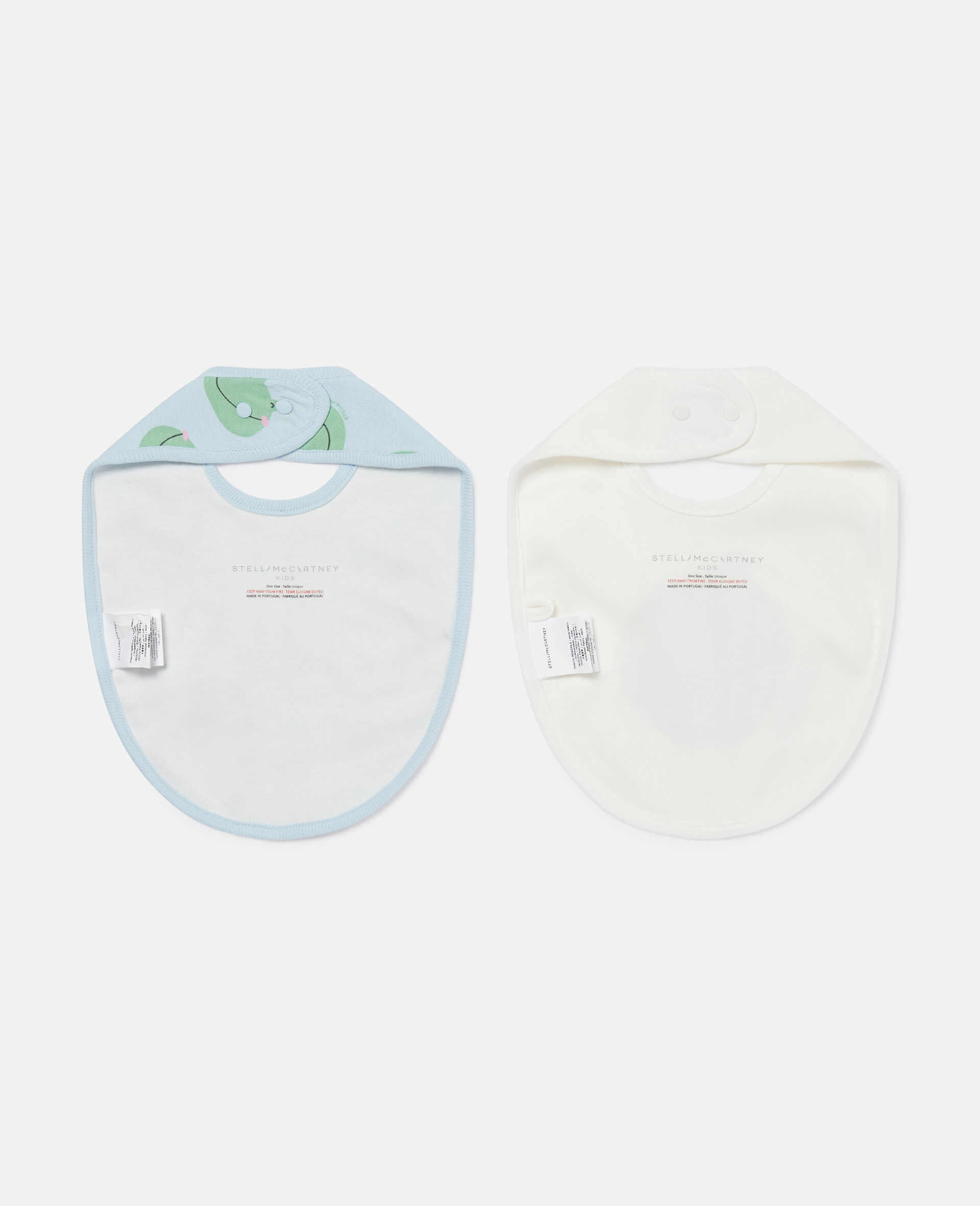 Frog Graphic Print Bib Set-Blue-large image number 2