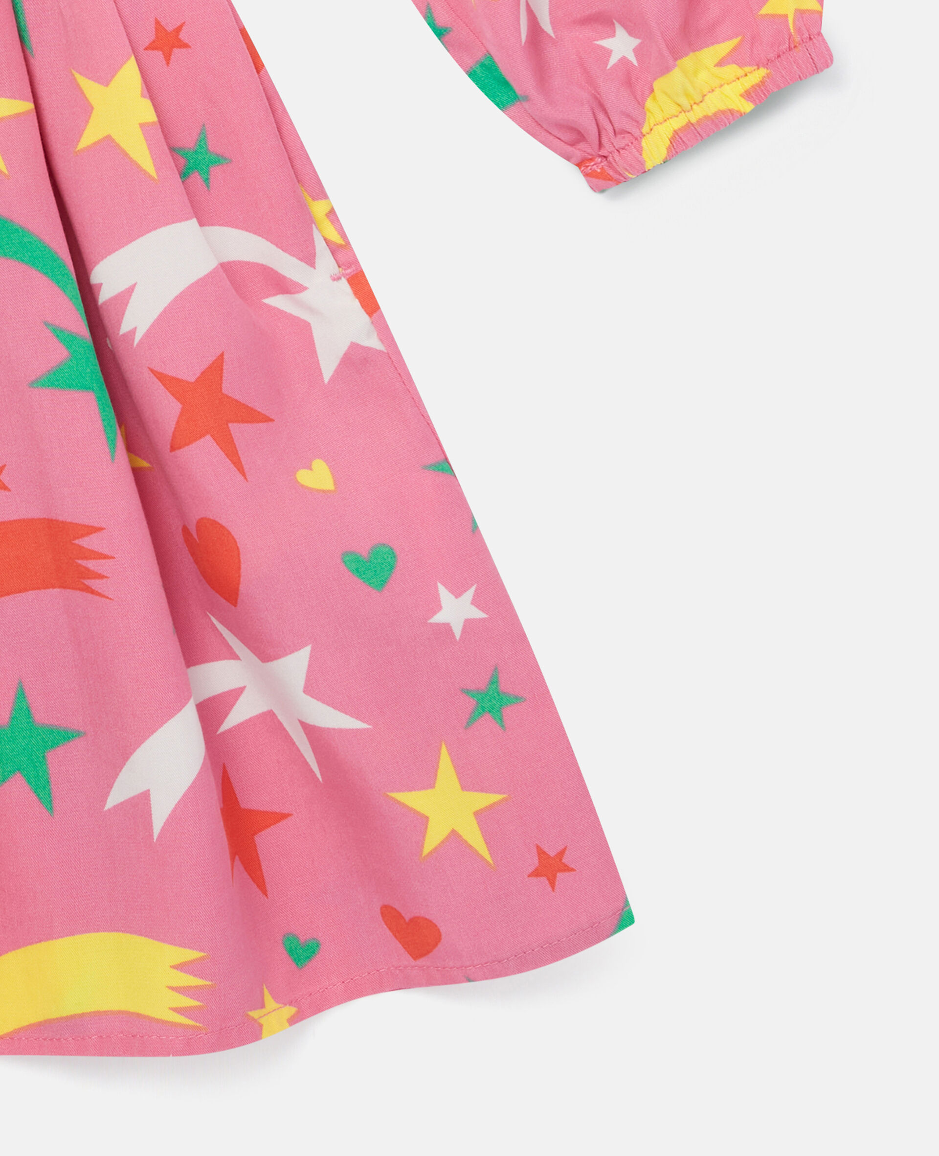 Shooting Star Print Frill Dress-Pink-large image number 2