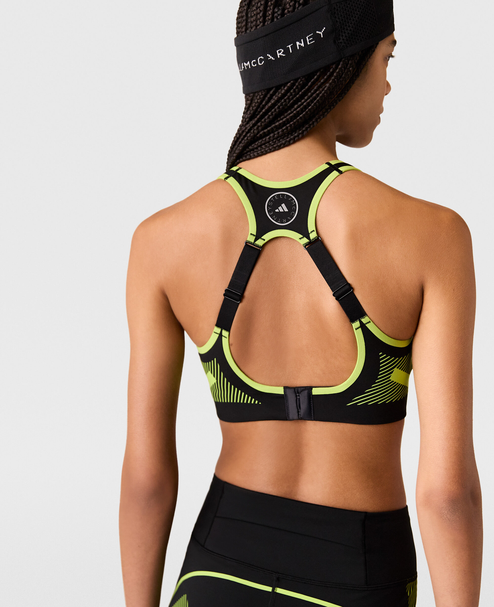 web限定セール Women Bra Sports Impact High TruePace Slime Black/Semi-Solar トップス