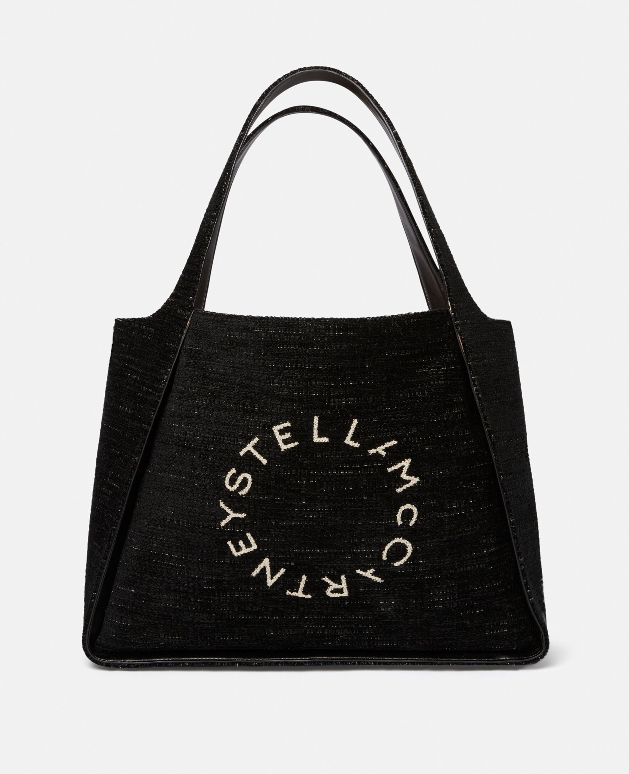 Stella McCartney Donna Accessori Borse Clutch Borsa Tote in Jacquard di Ciniglia con Logo Stella 