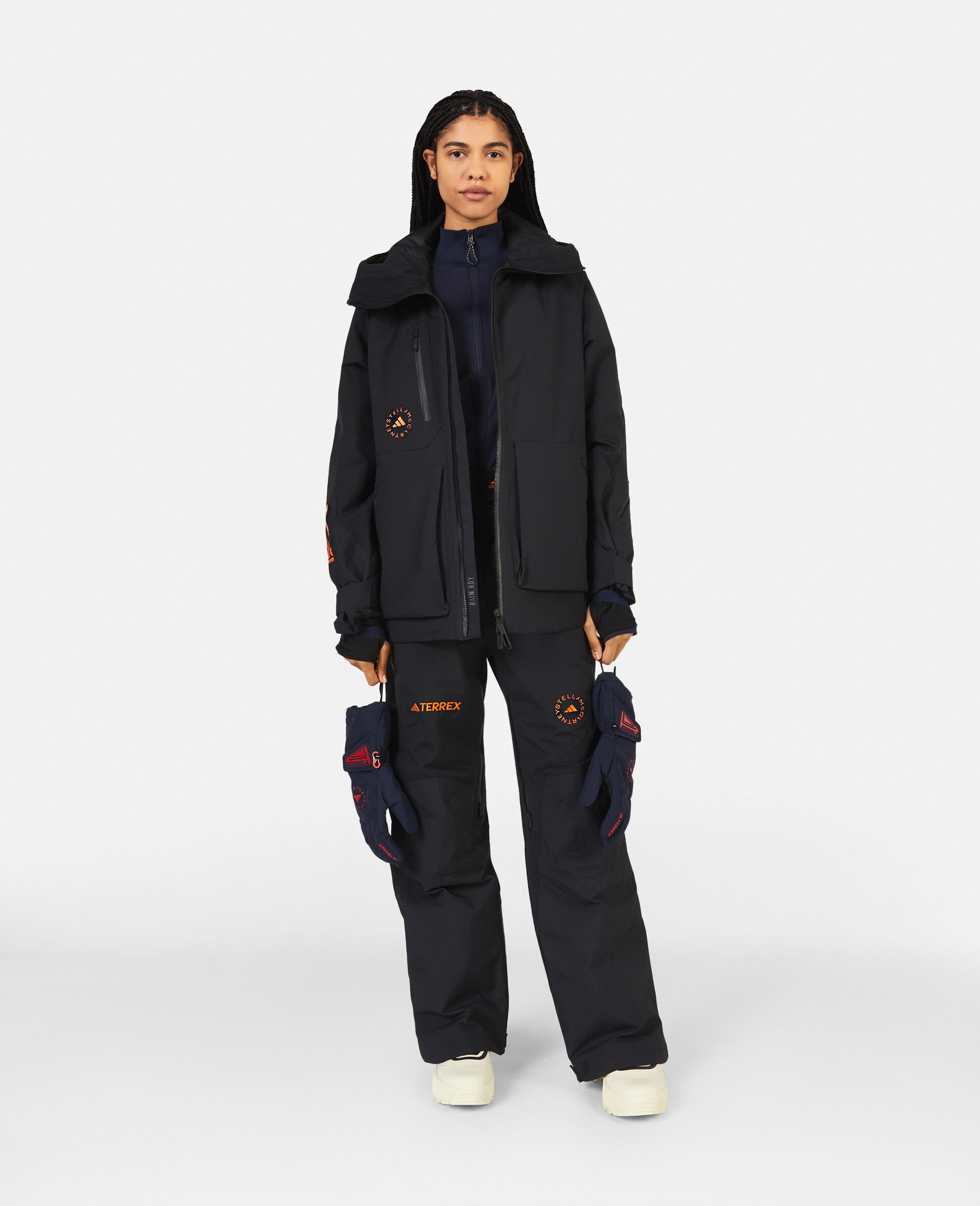 Doppellagige, isolierte Terrex TrueNature Jacke-Schwarz-model Doppellagige, isolierte Terrex TrueNature Jacke-Schwarz-model