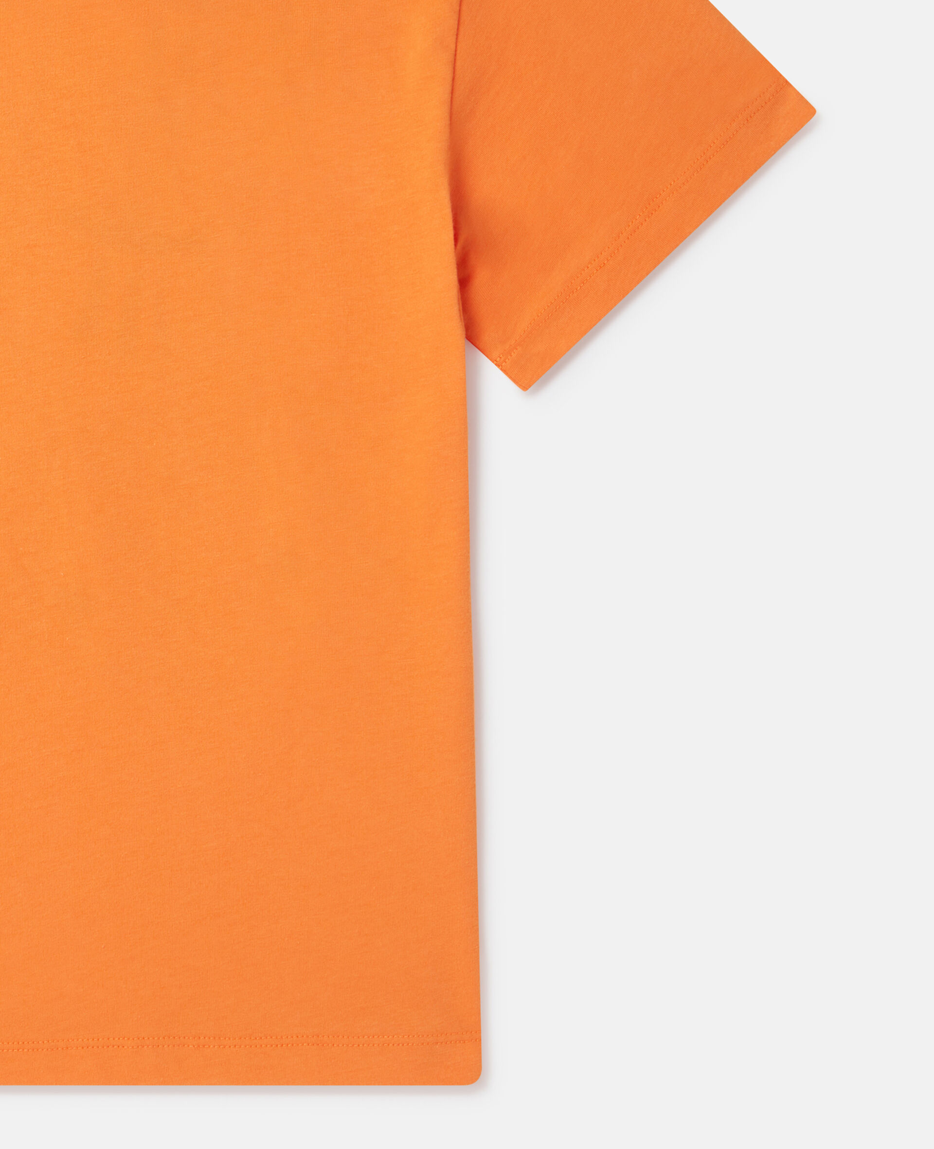 T-Shirt mit Rundhalsausschnitt und Stella Woodland-Schriftzug-Orange-large image number 3