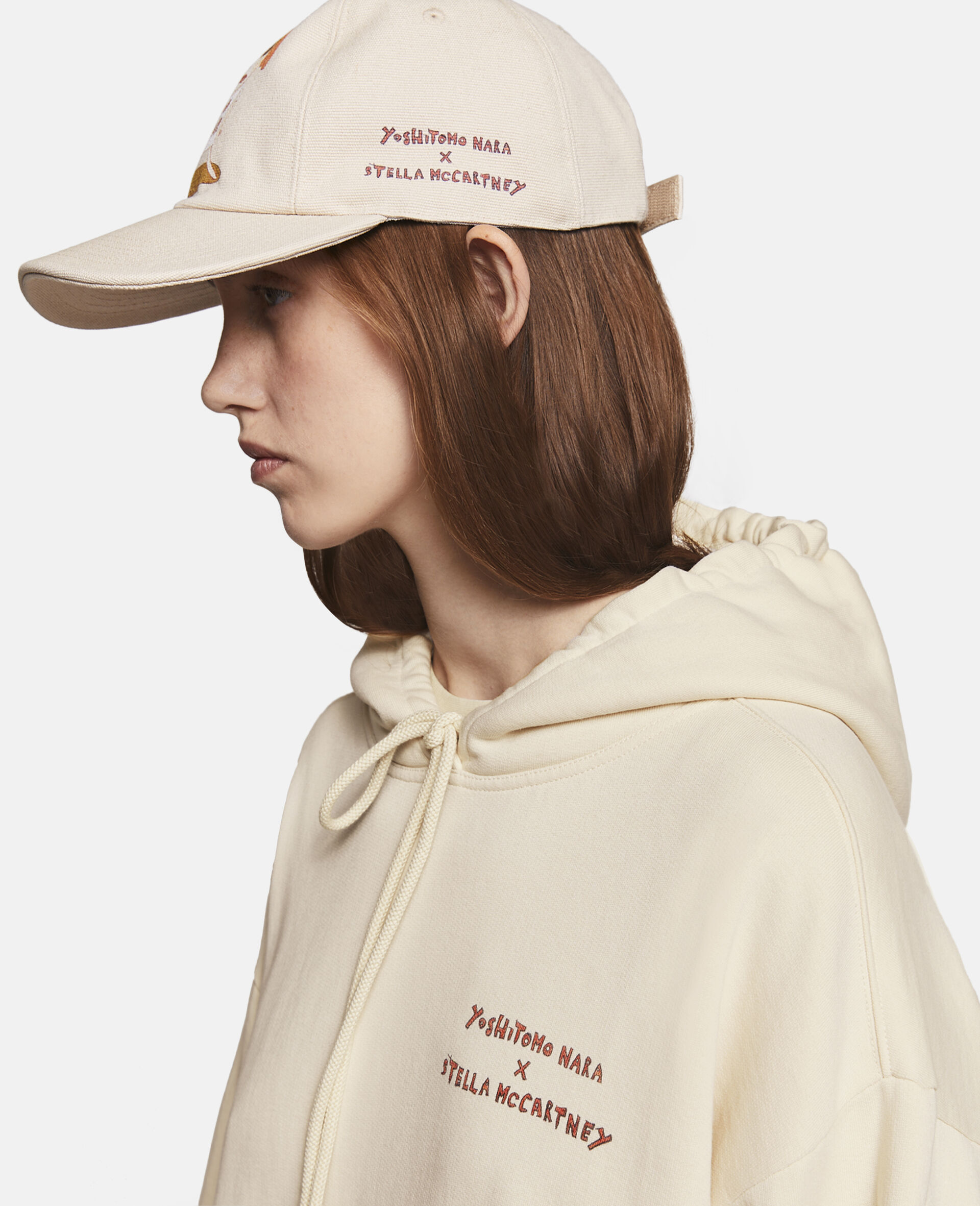 Stop the Bombs Print Hoodie-Beige-large image number 4