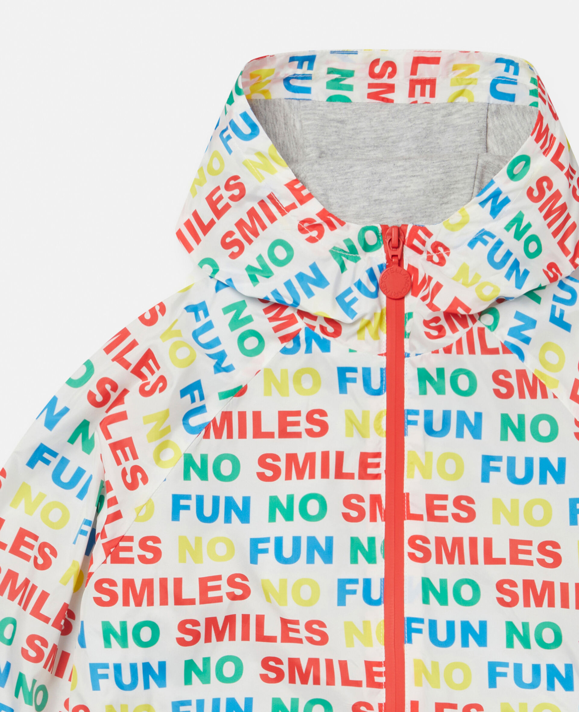 No Smiles No Fun Packable Jacket-White-large image number 1