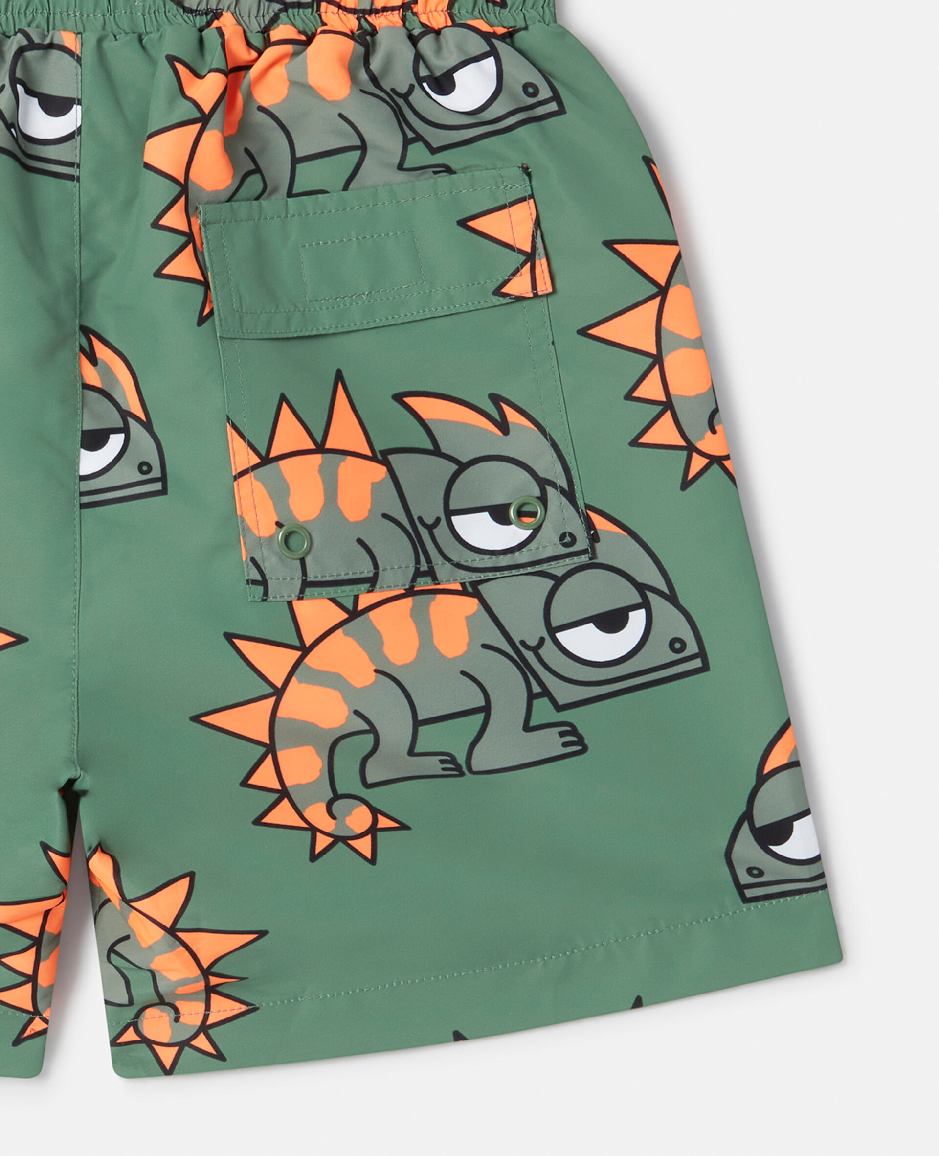 Gecko Print Swim Shorts-Pink-large image number 3