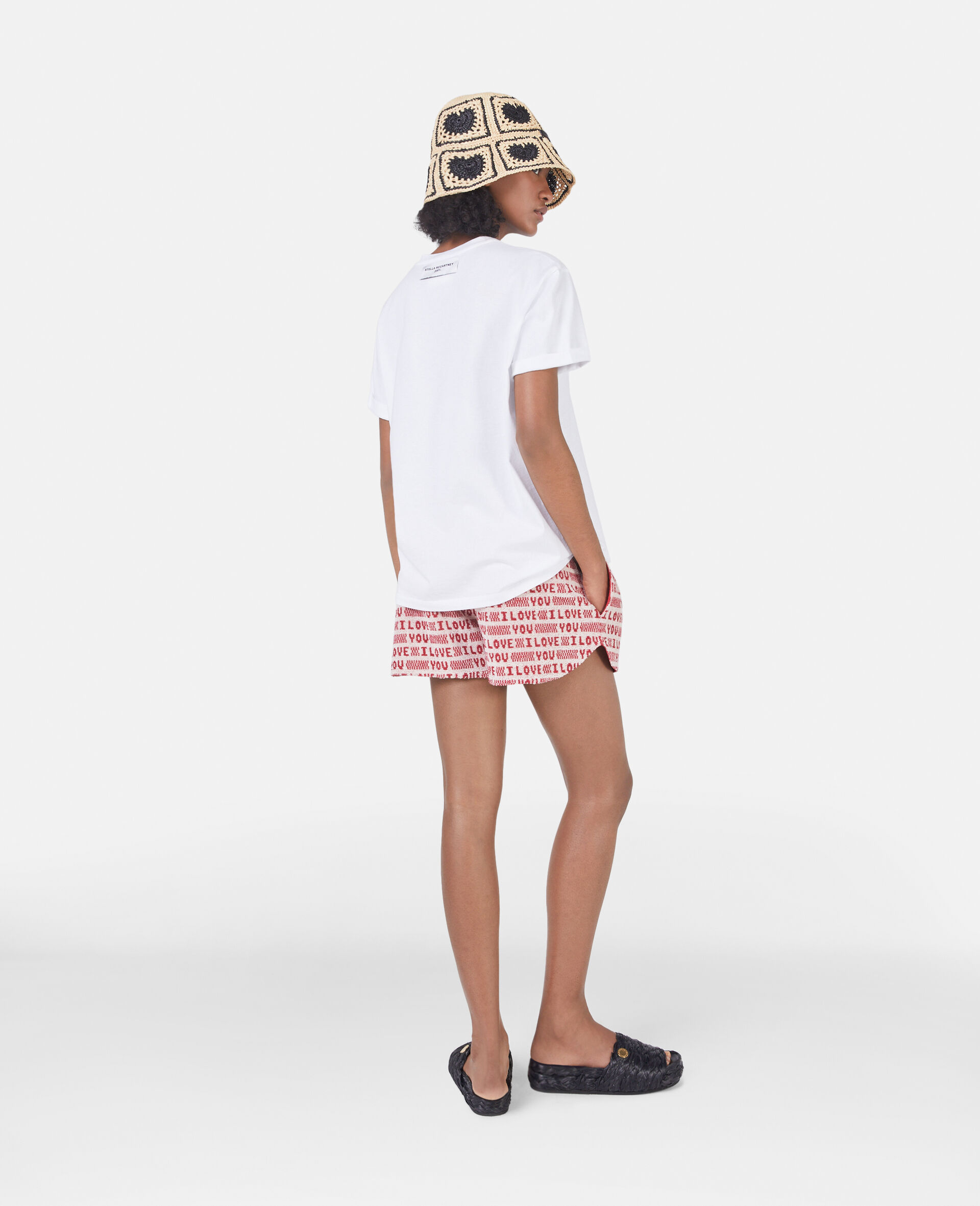 Stella心形图案T恤-白色-large image number 2